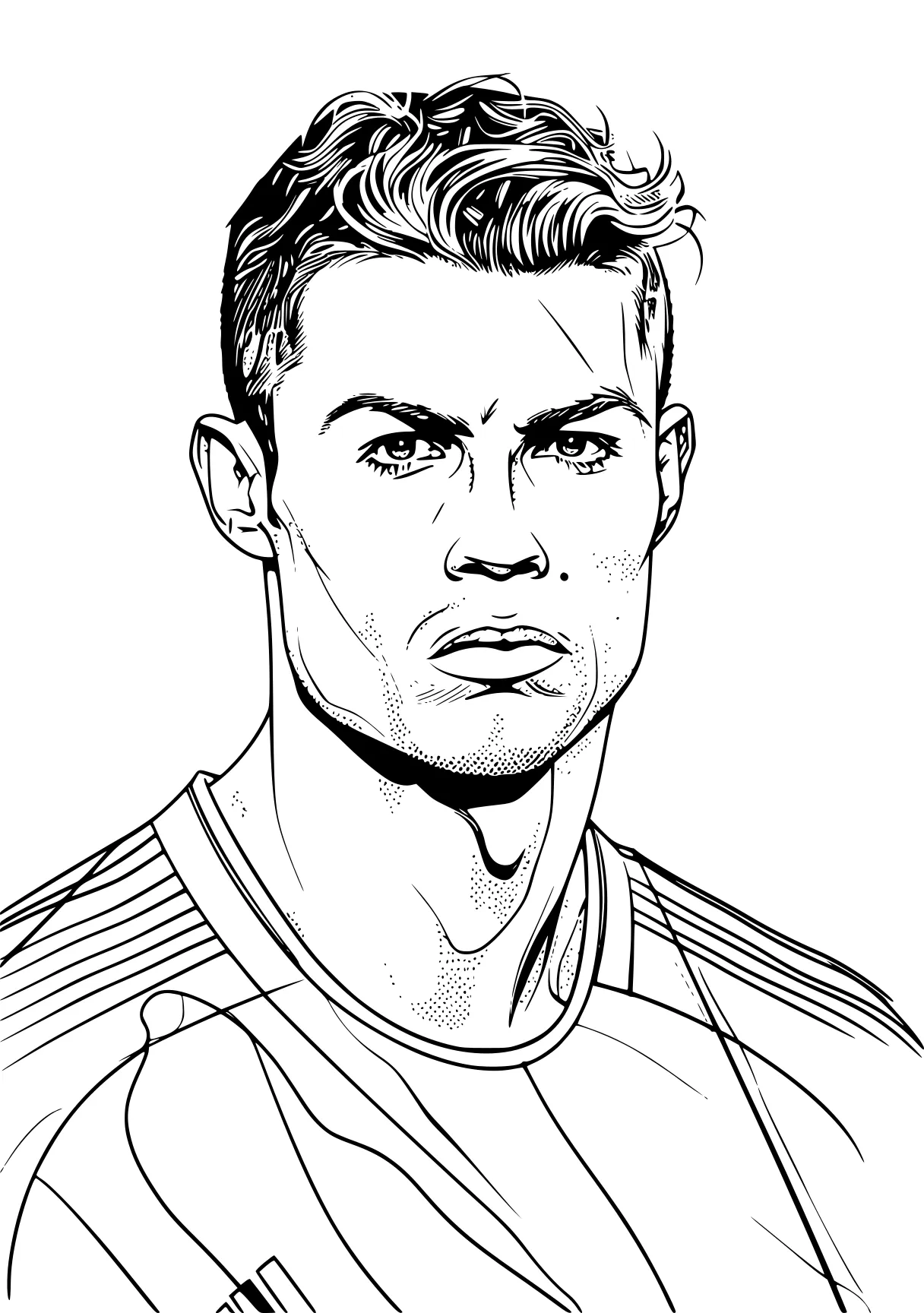 ronaldo coloring page ronaldo, cristiano, captain, pencils, soccer, free downloads