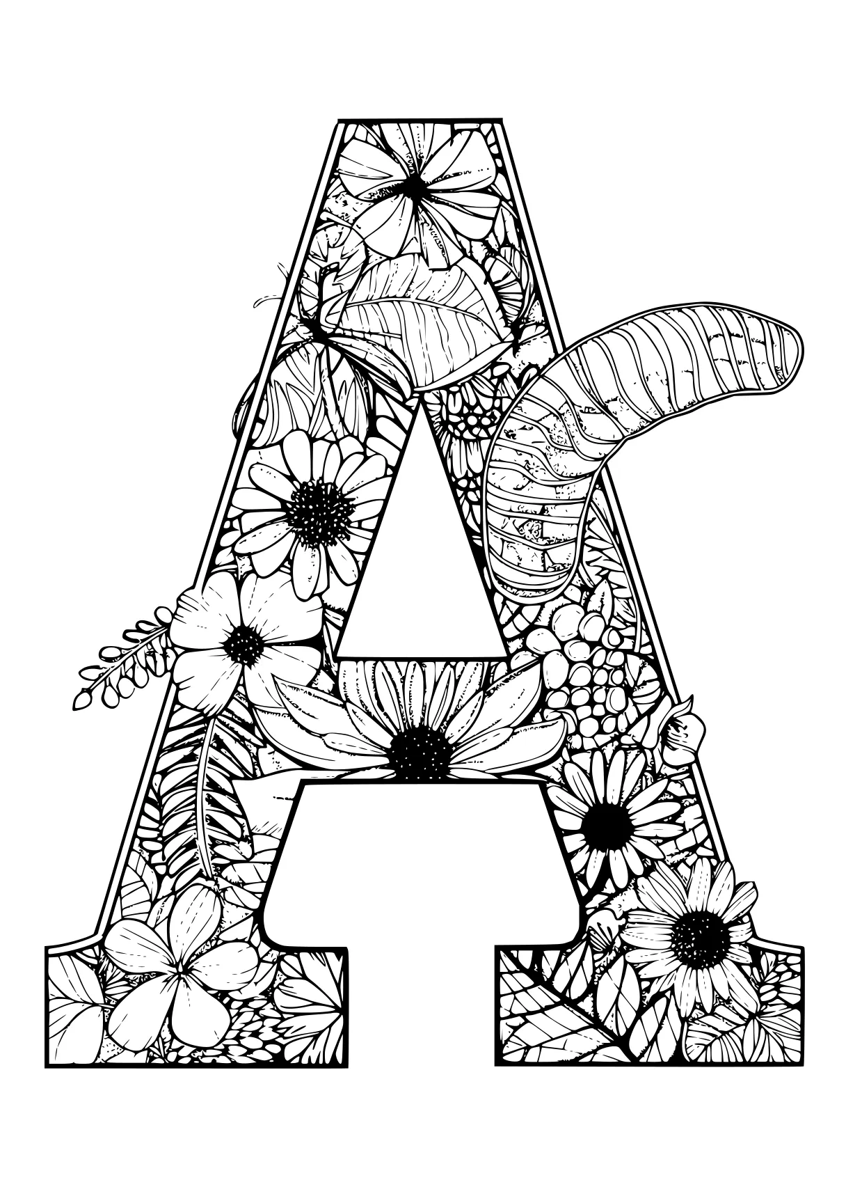 letter a coloring pages a4, letters, ark, alphabet, abc, free page downloads