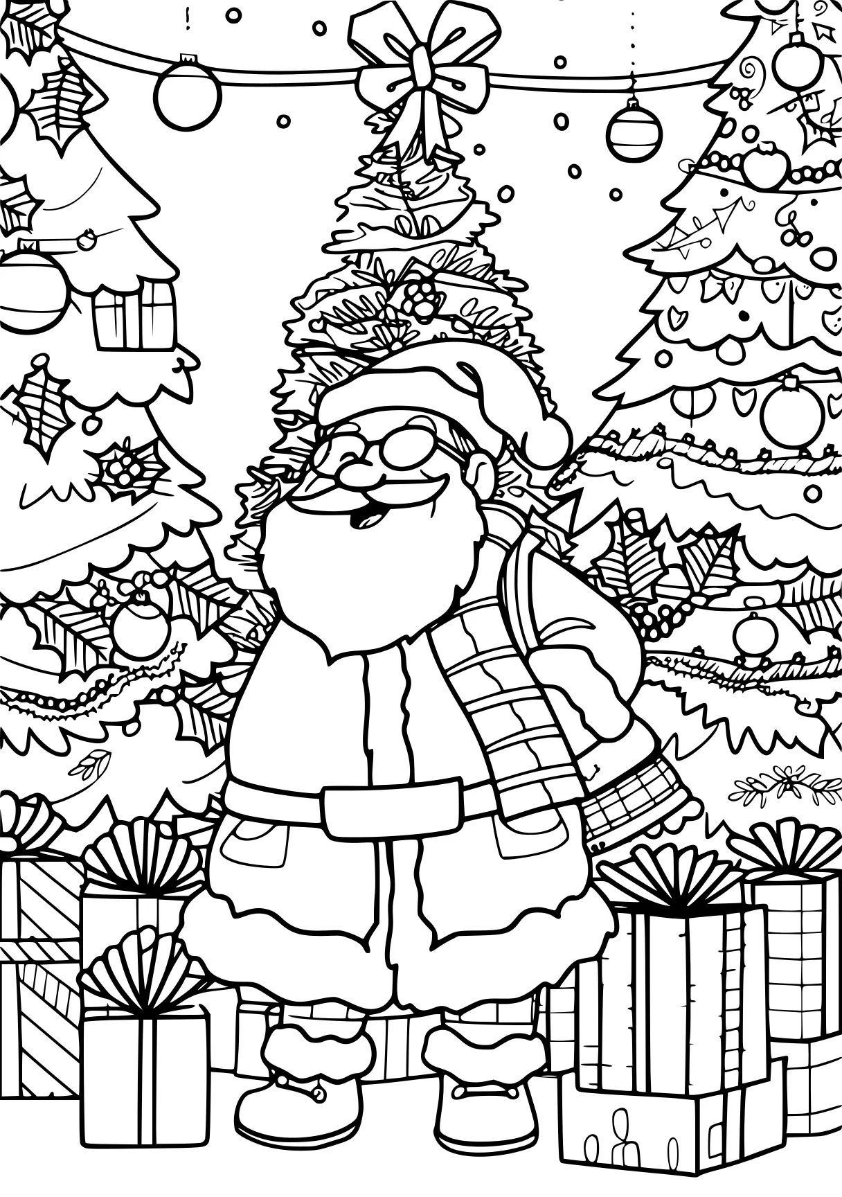 xmas colouring pages, claus, santa, merry, free coloring page downloads