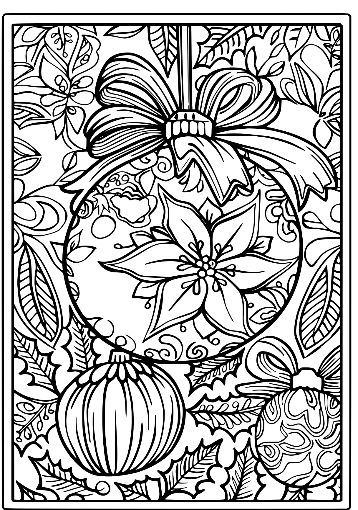 christmas coloring pages, ornament, zentangle, colouring, free page downloads