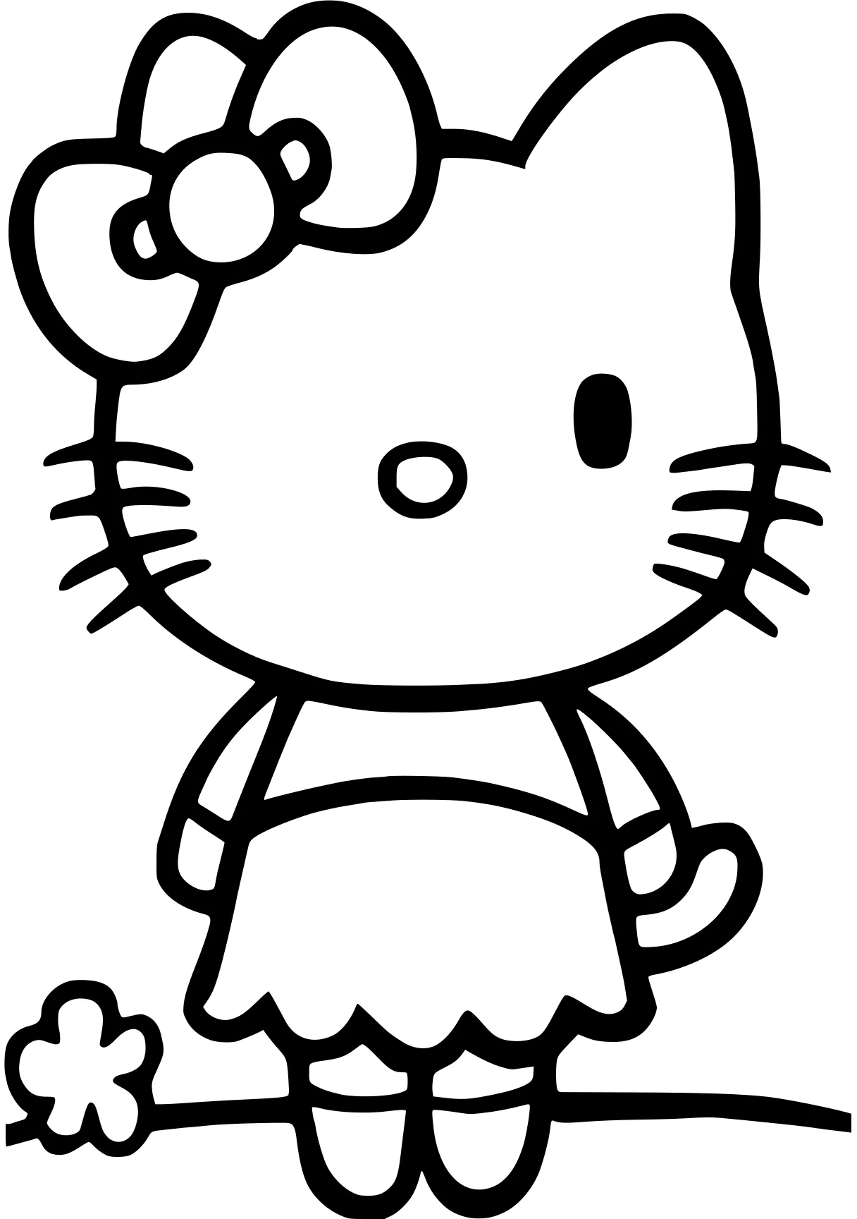 hello kitty pictures to color sanrio, mouse, cinnamoroll, peppa, kitty, free coloring page downloads