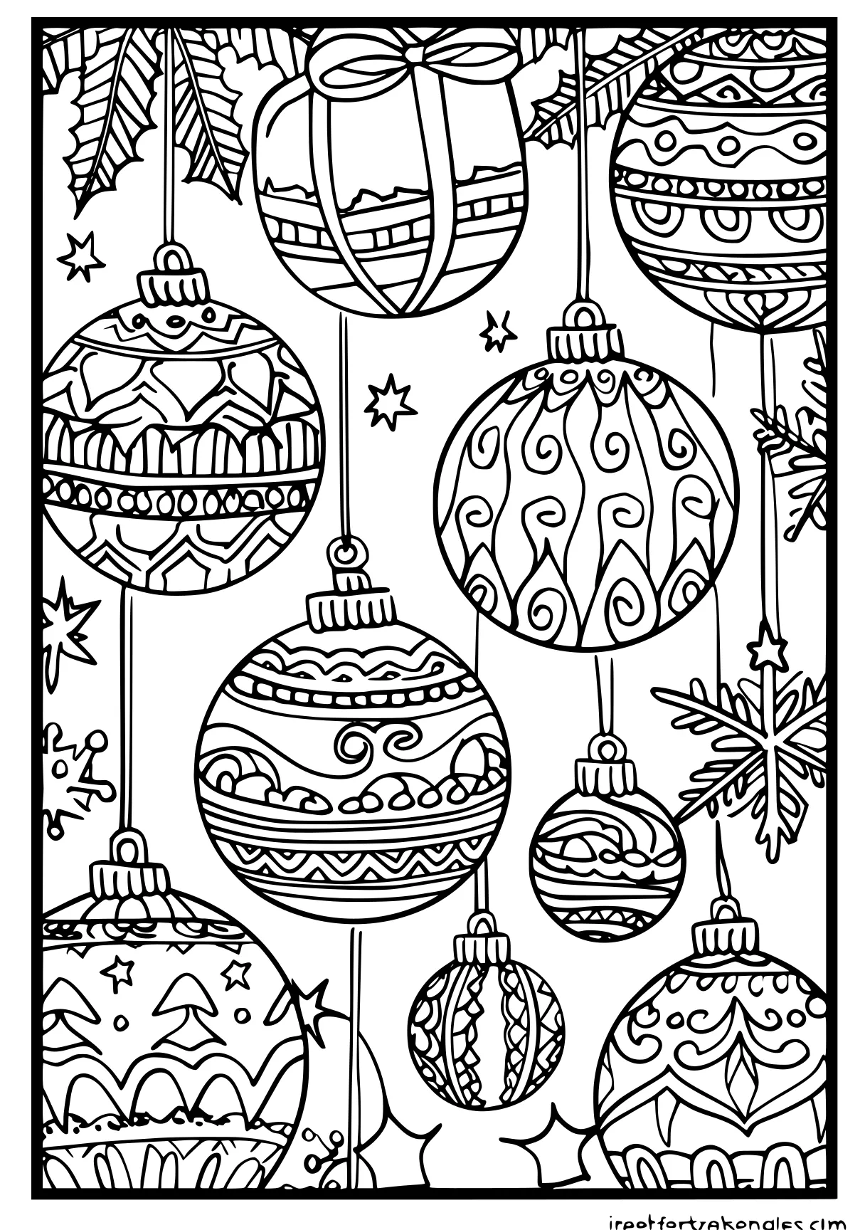 free printable christmas coloring pages ornament, advent, zentangle, page downloads