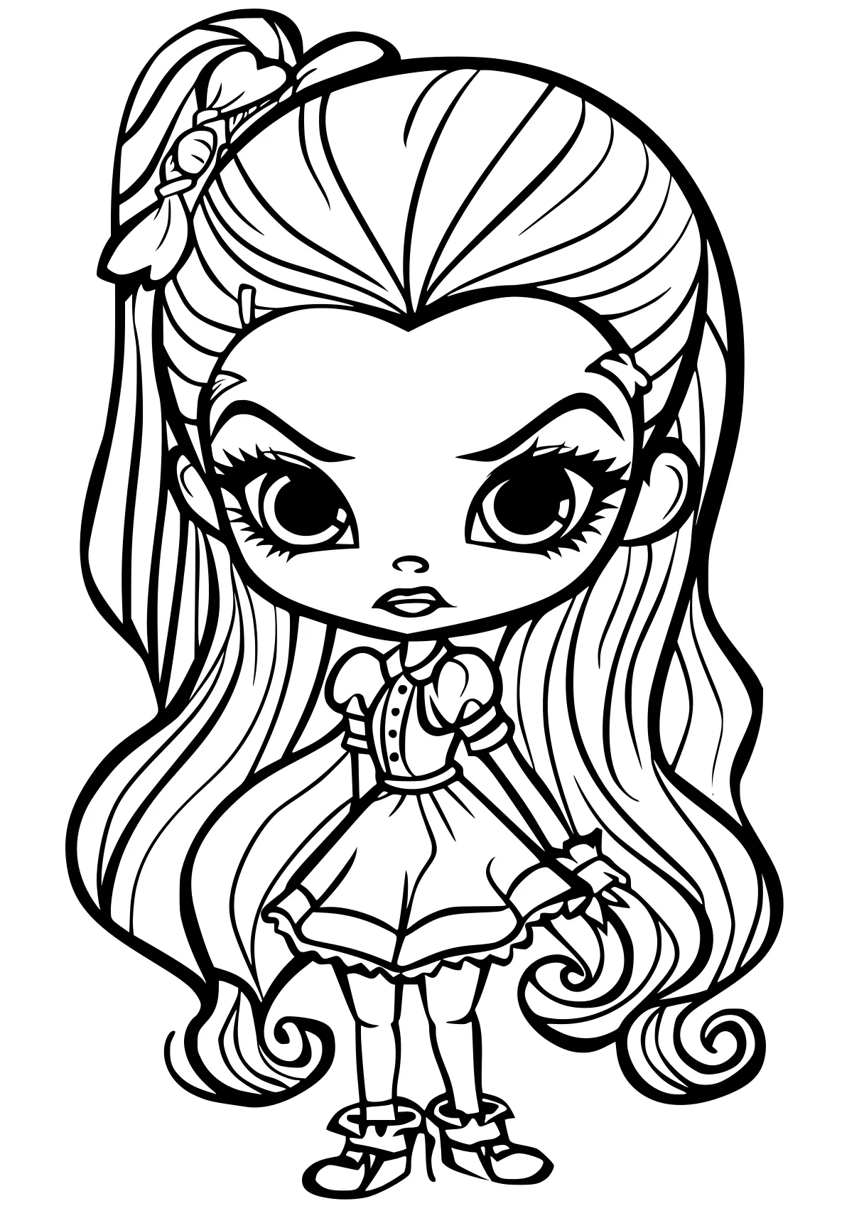 monster high coloring page printables, chibi, bratz, printable, shopkins, free downloads