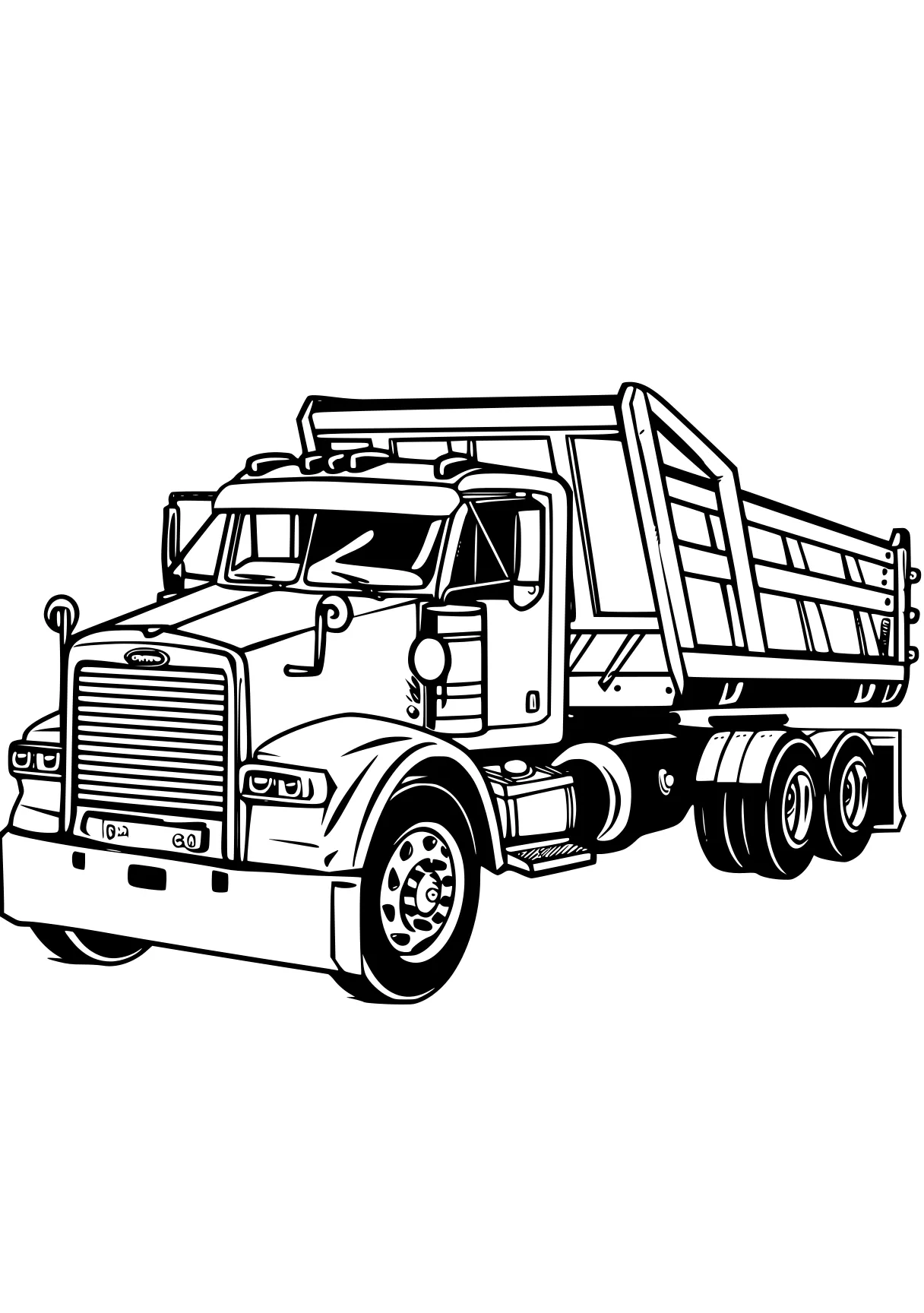 truck coloring sheets semi, truck, trucks, vehicle, transportation, free page downloads