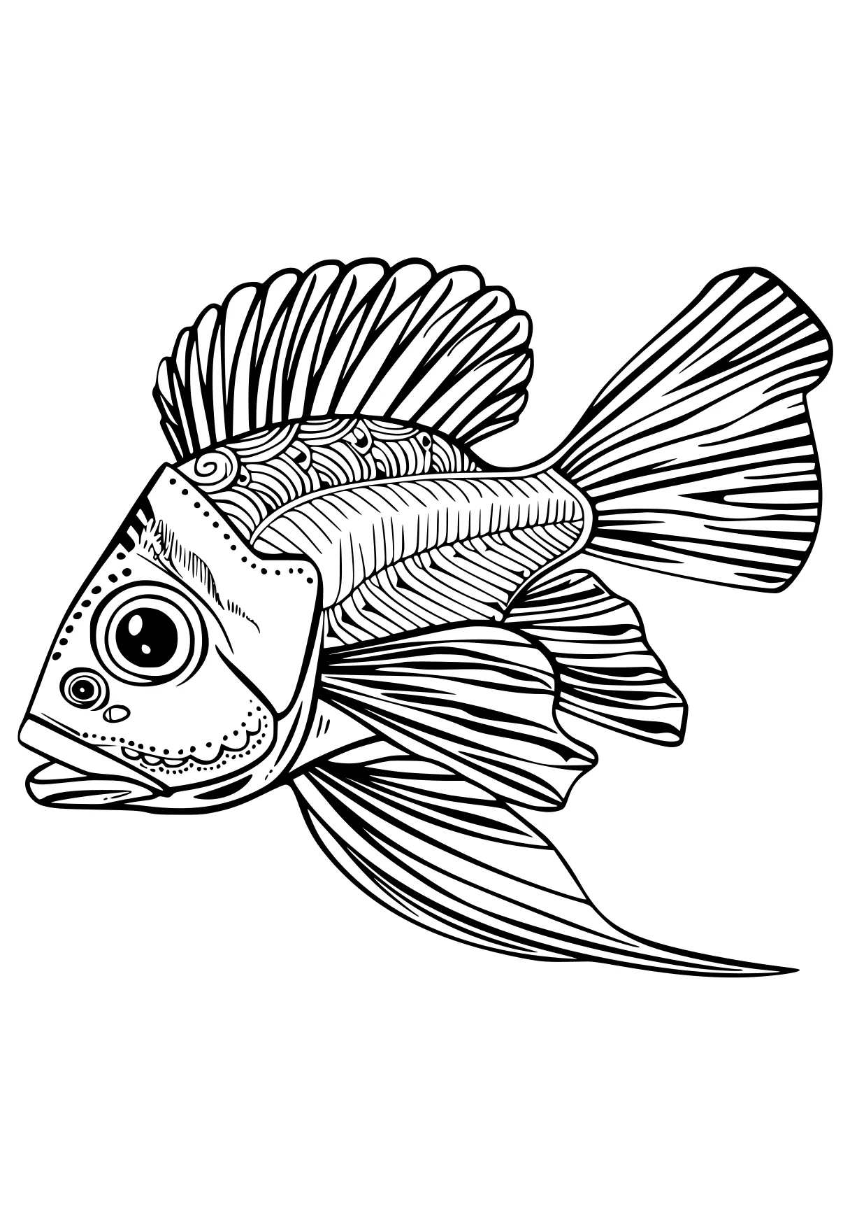 fish coloring pages fish, nemo, adult, tanjiro, head, free page downloads