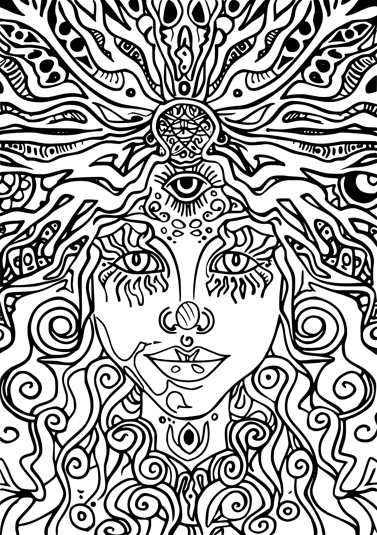 trippy coloring pages for adults zentangle, mandalas, mandala, free page downloads