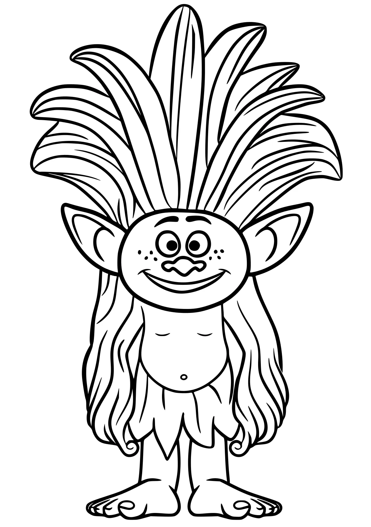 troll coloring pages hedgehog, gnome, sloth, monkey, pig, free page downloads