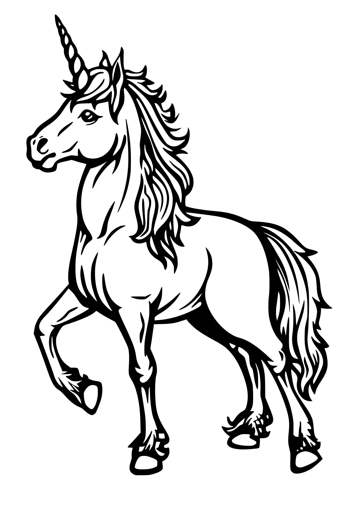 unicorn coloring sheet unicorn, horse, pony, pegasus, alicorn, free page downloads