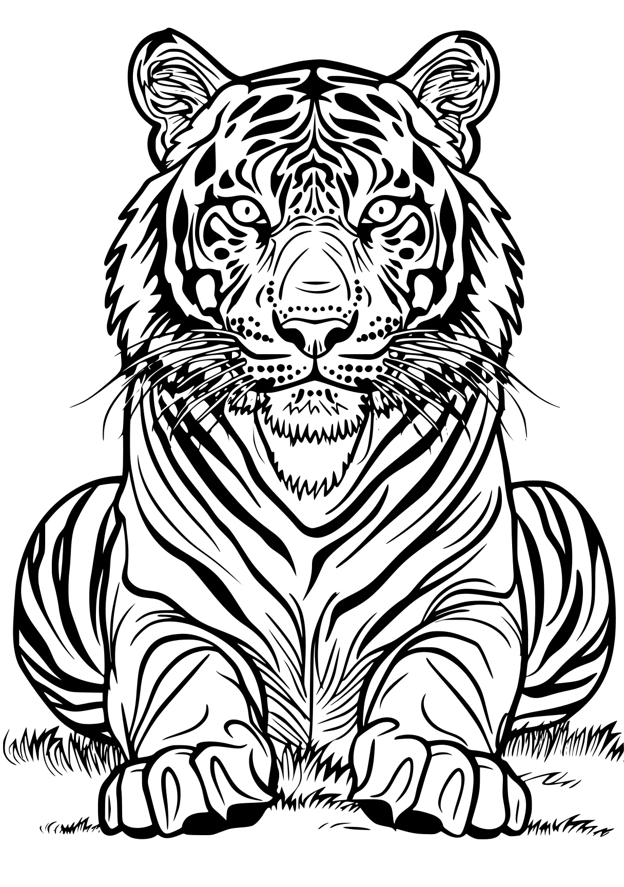 tiger coloring page tiger, zebra, illustrator, lion, free downloads