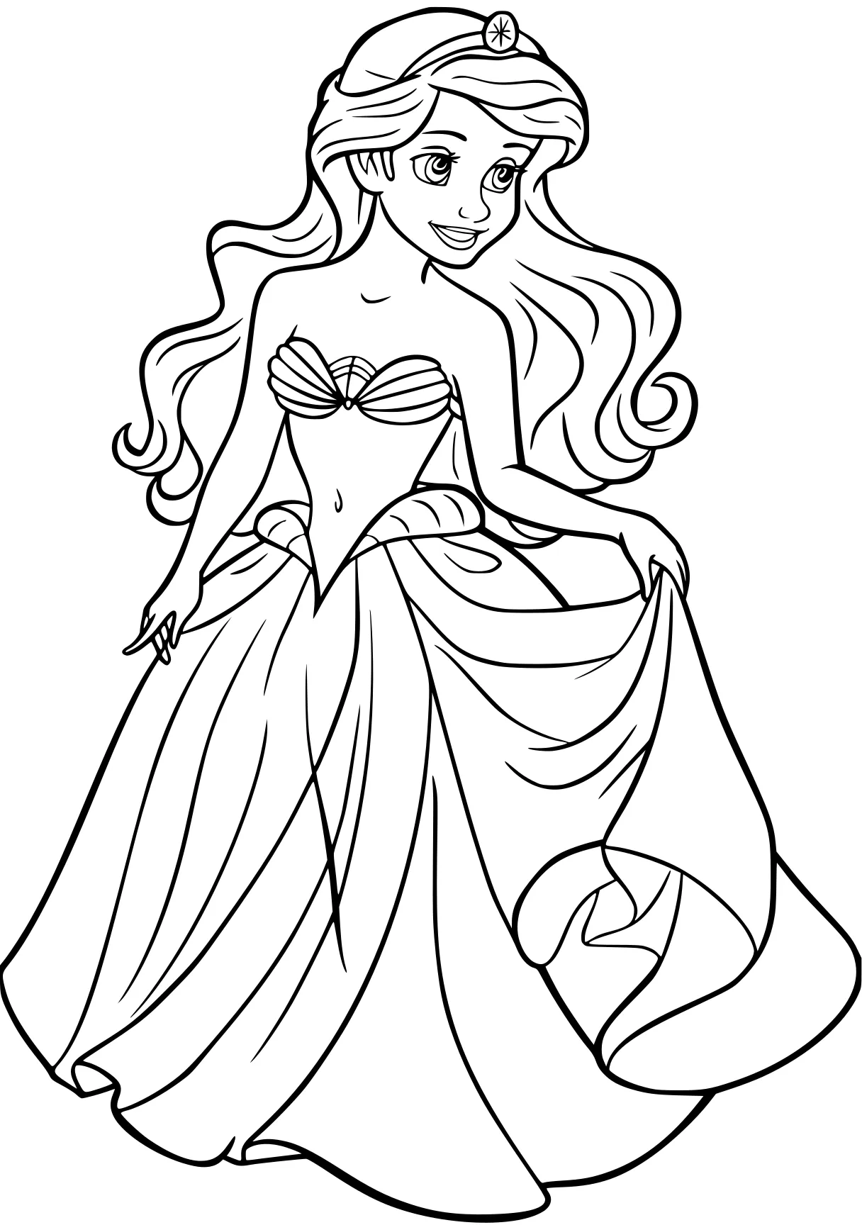 ariel coloring page, rapunzel, jasmine, princess, free downloads