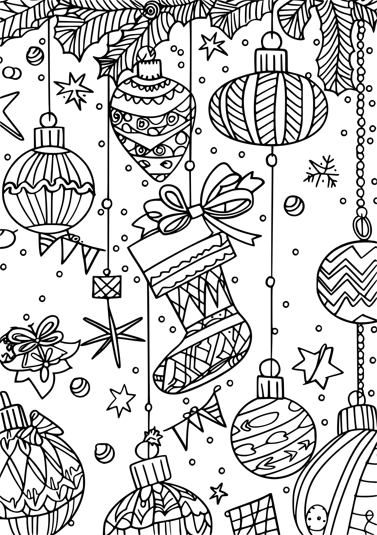 christmas coloring pages printable, zentangle, ornament, december, free page downloads