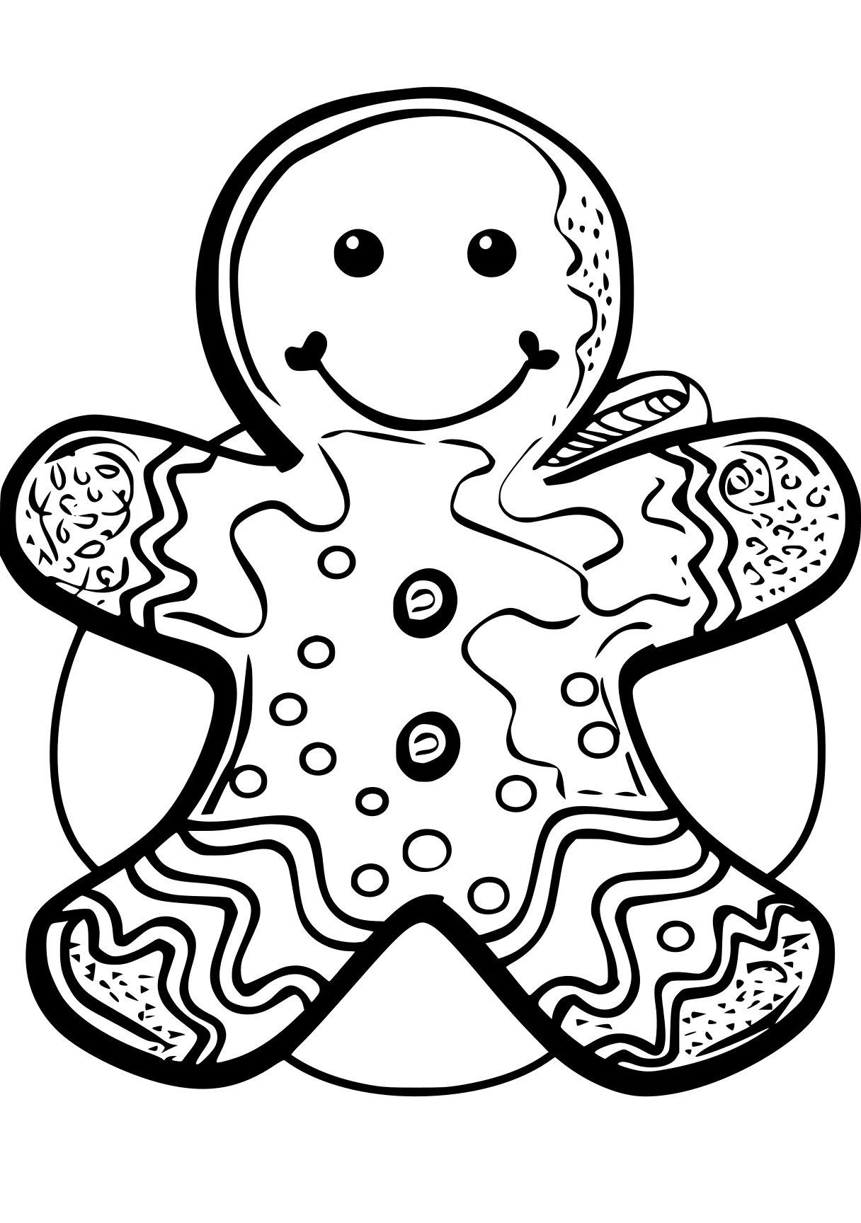 gingerbread man coloring sheet octopus, dot, spiroglyphics, goo, starfish, free page downloads