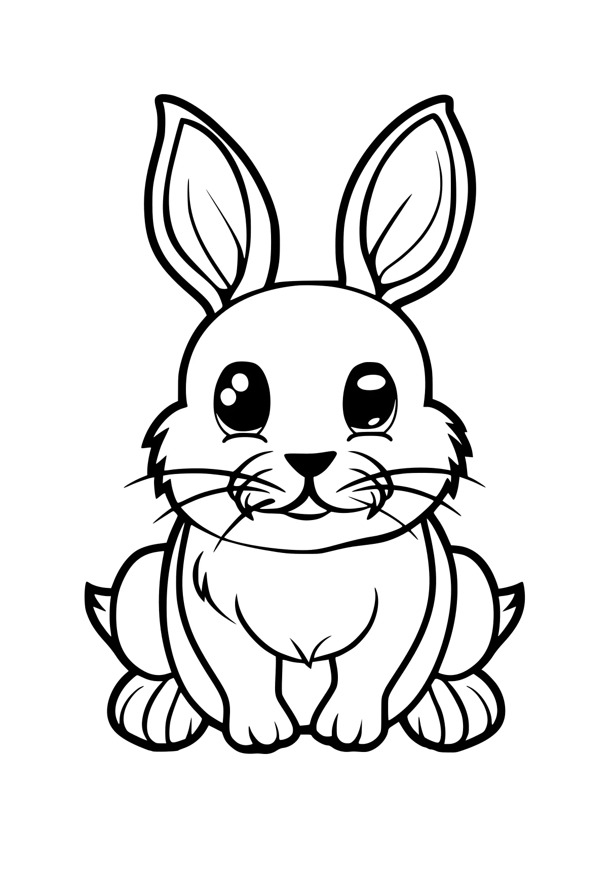 printable animal coloring pages rabbit, bunny, scorbunny, bunzo, illustrator, free page downloads