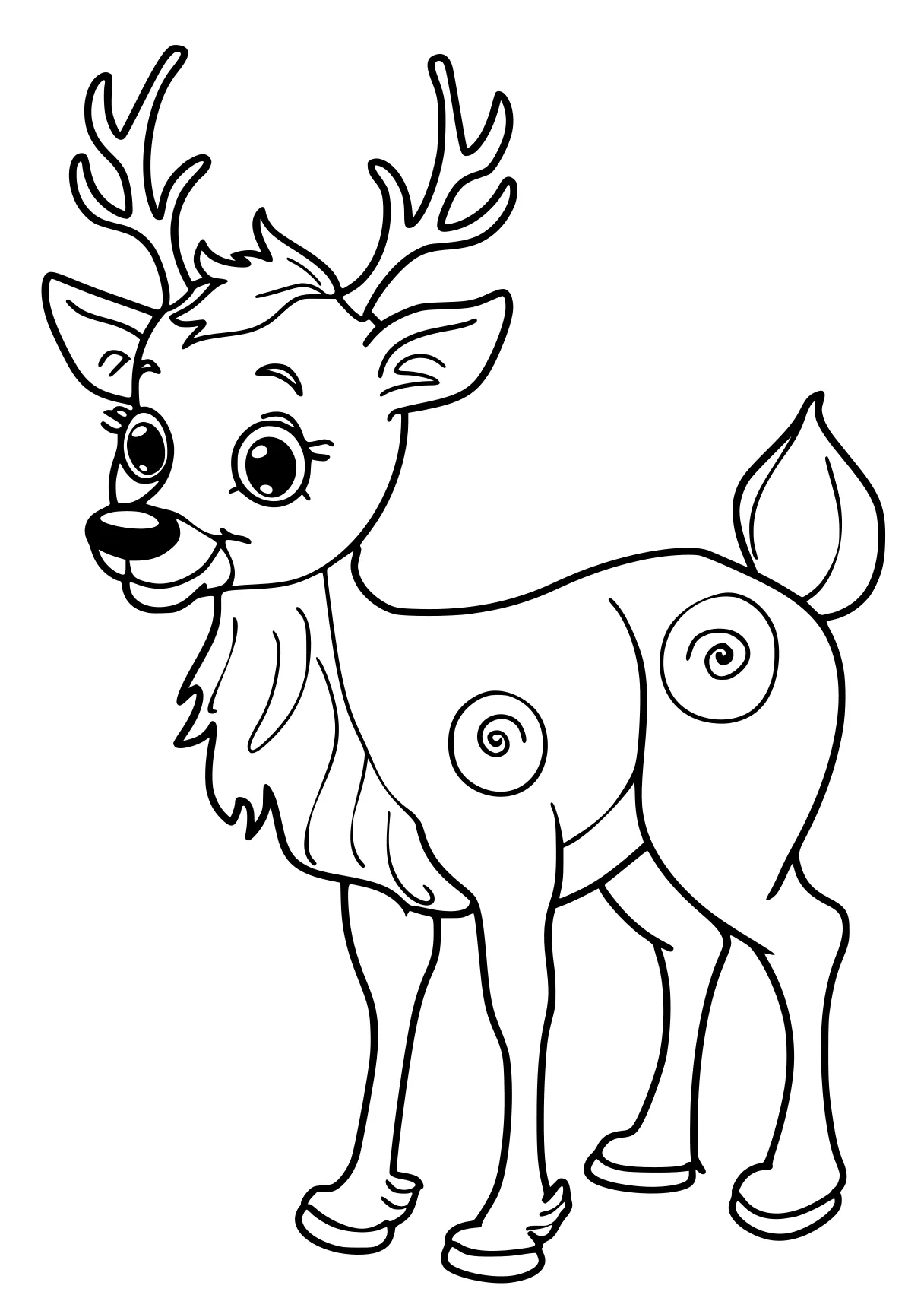 rudolph coloring page deer, rudolph, bambi, reindeer, free downloads