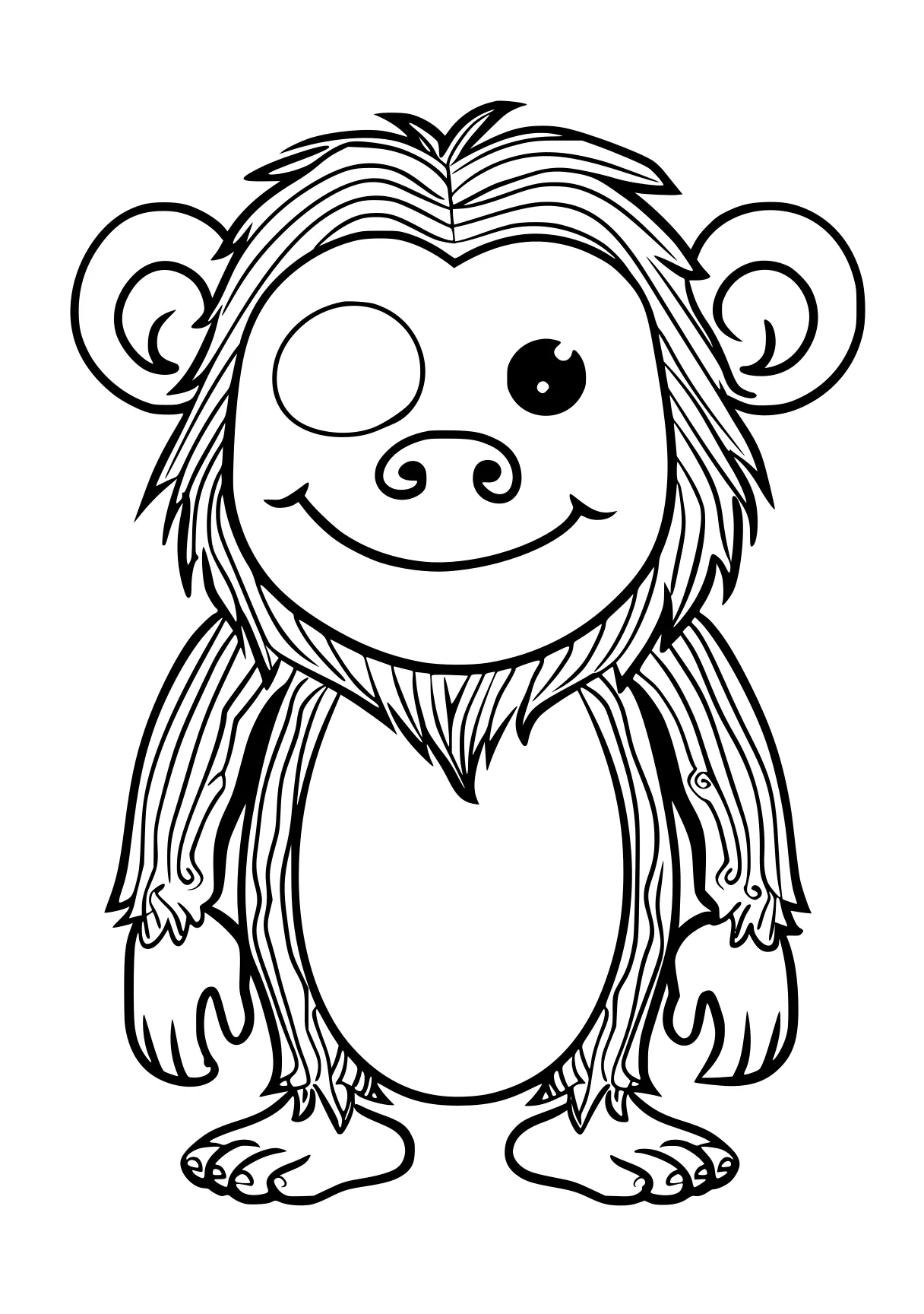 free coloring printables monkey, gorilla, pig, koala, bear, page downloads