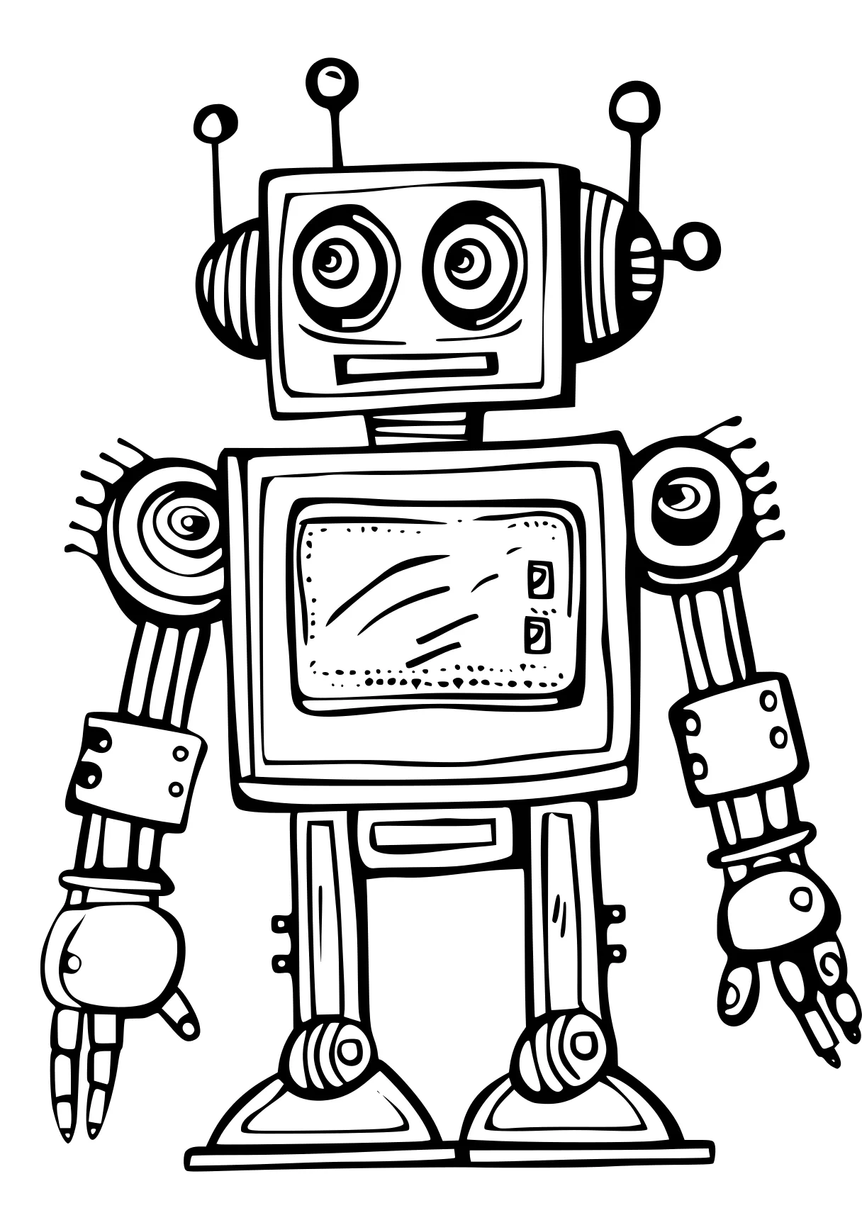 robot coloring pages robot, bots, ai, machines, machine, free page downloads