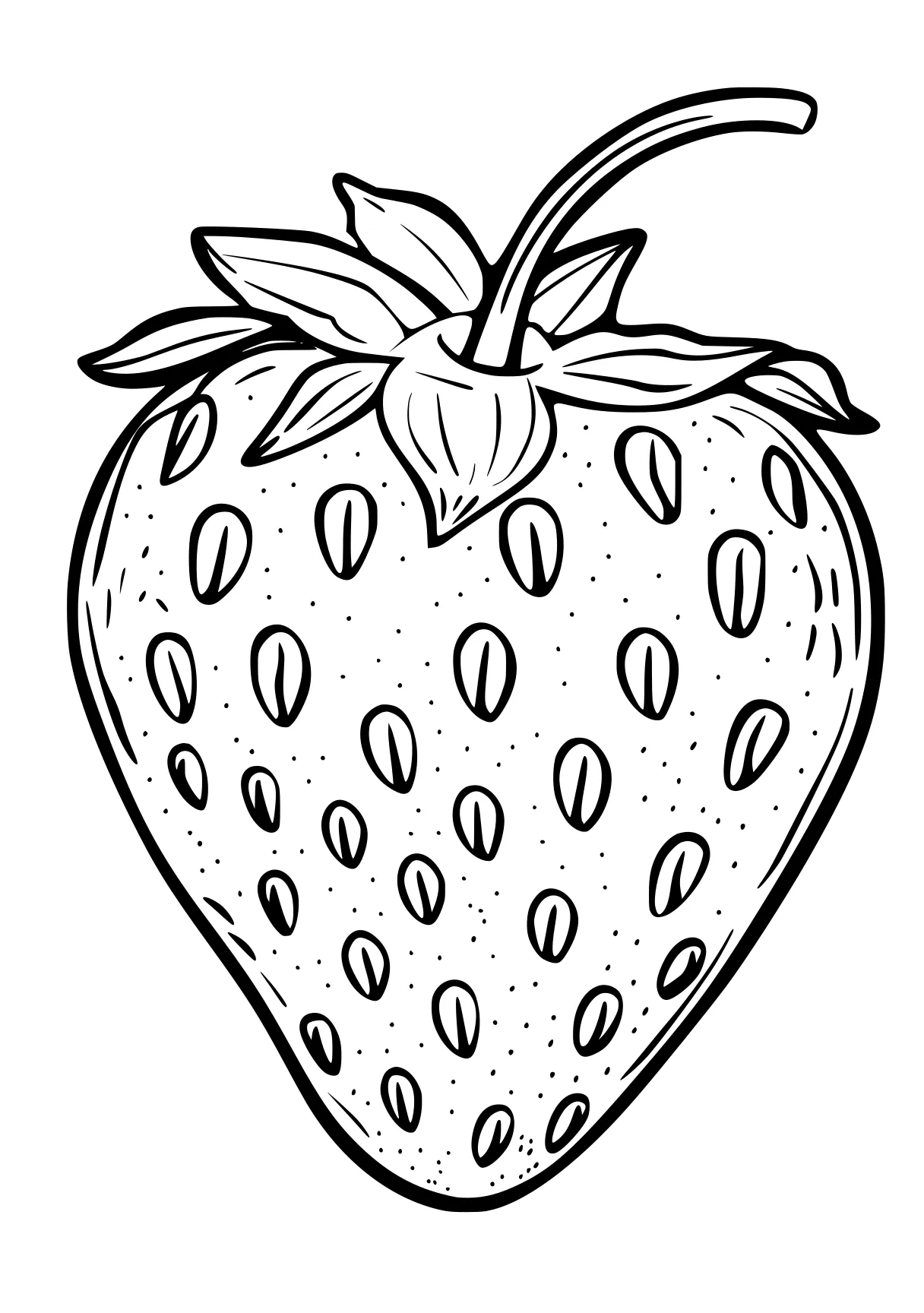 strawberry coloring page strawberry, pineapple, fruit, vegetable, fruits, free downloads