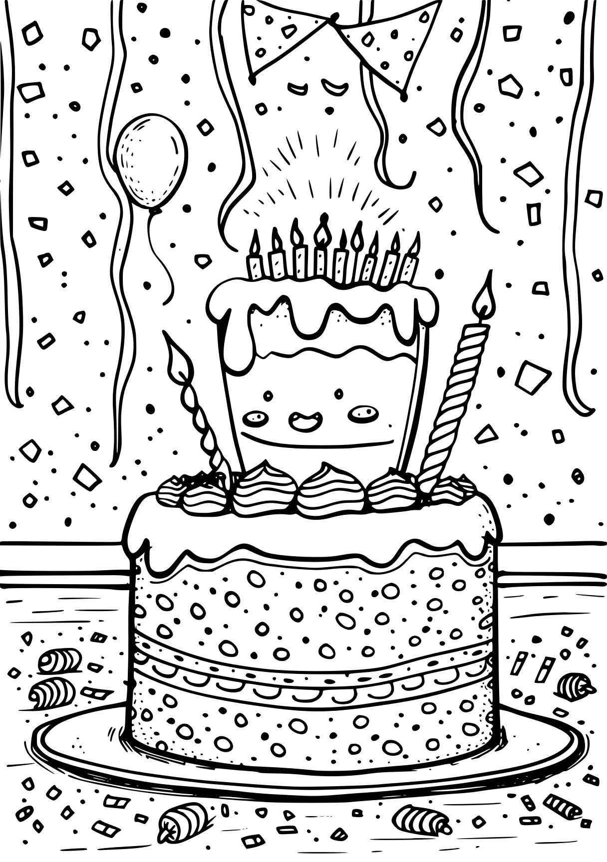 birthday coloring sheets, birthday, cake, printables, free page downloads