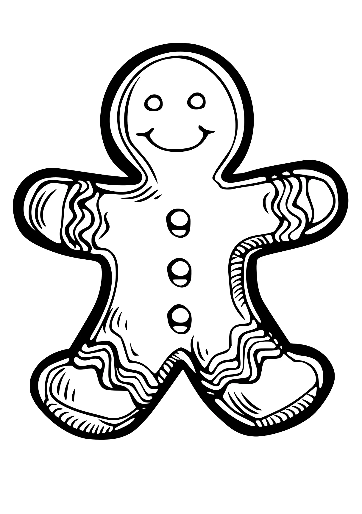 gingerbread man coloring page gingerbread, octopus, spiroglyphics, goo, ornament, free downloads