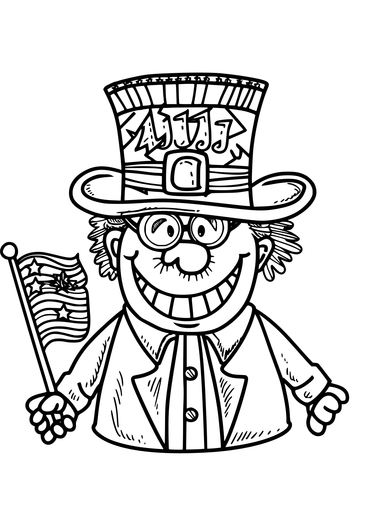 4th of july coloring page, leprechaun, illustrator, scarecrow, free downloads