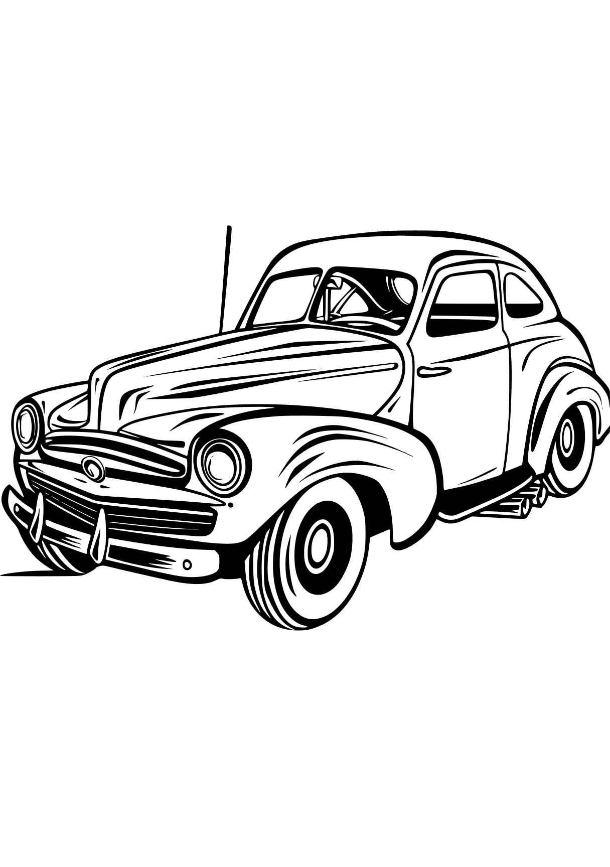 car coloring car, vehicle, cars, a4, illustrator, free page downloads