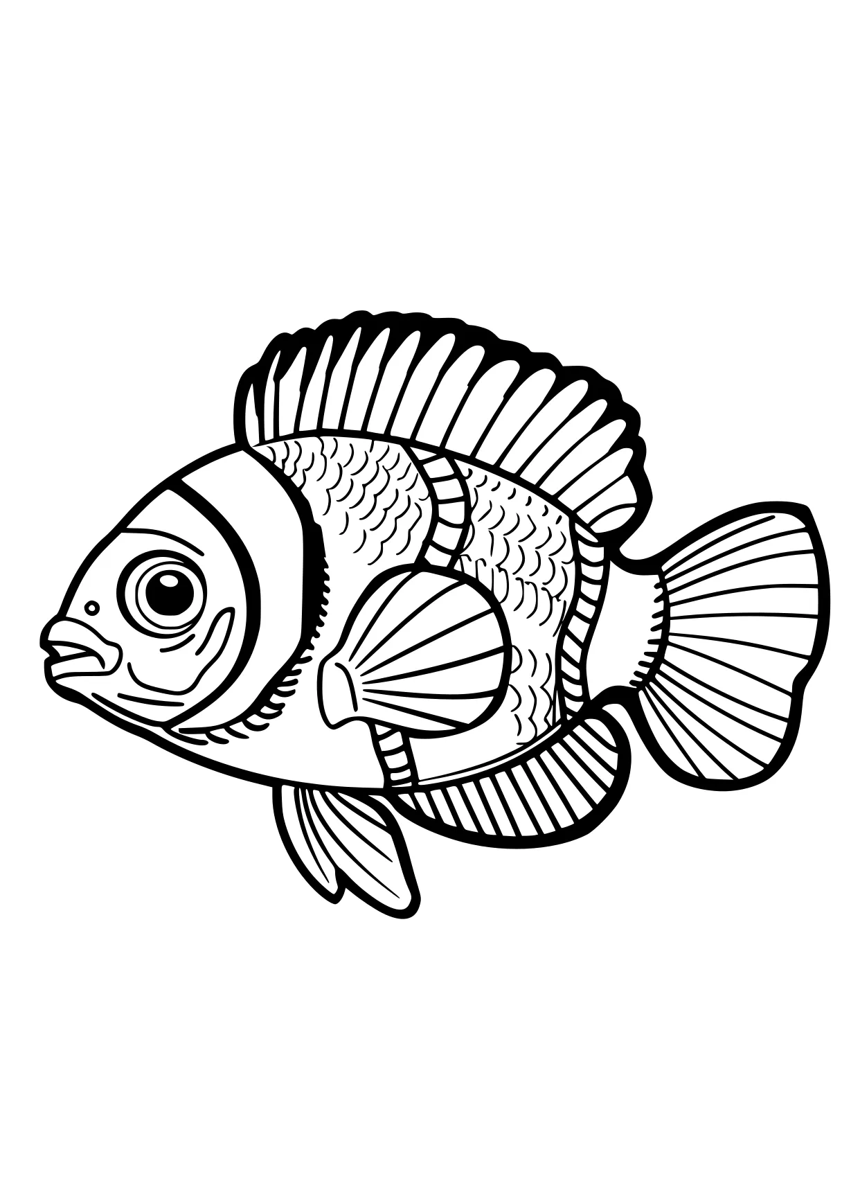 fish coloring pages fish, nemo, guppies, tanjiro, illustrator, free page downloads