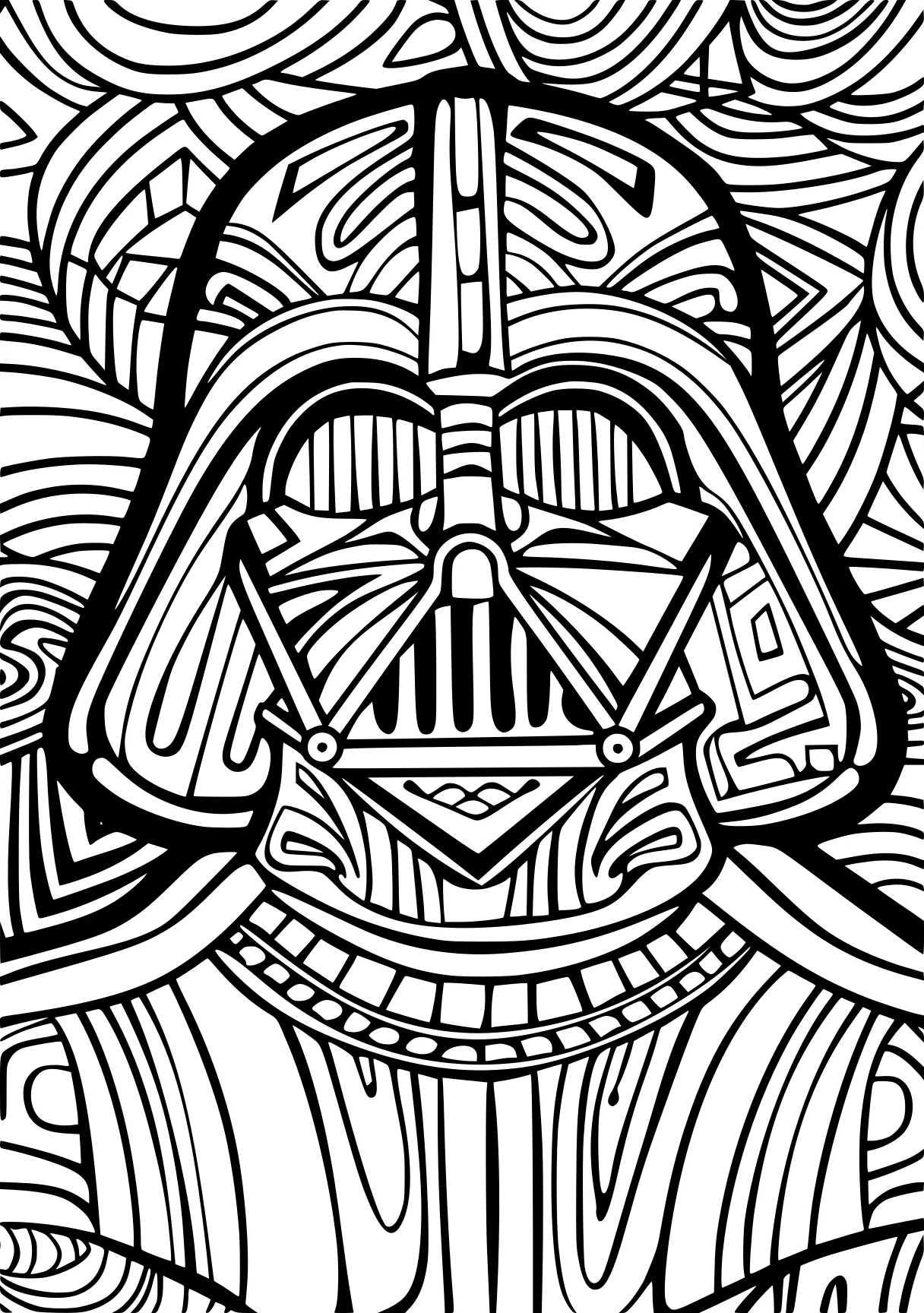 difficult coloring pages vader, darth, skywalker, free page downloads