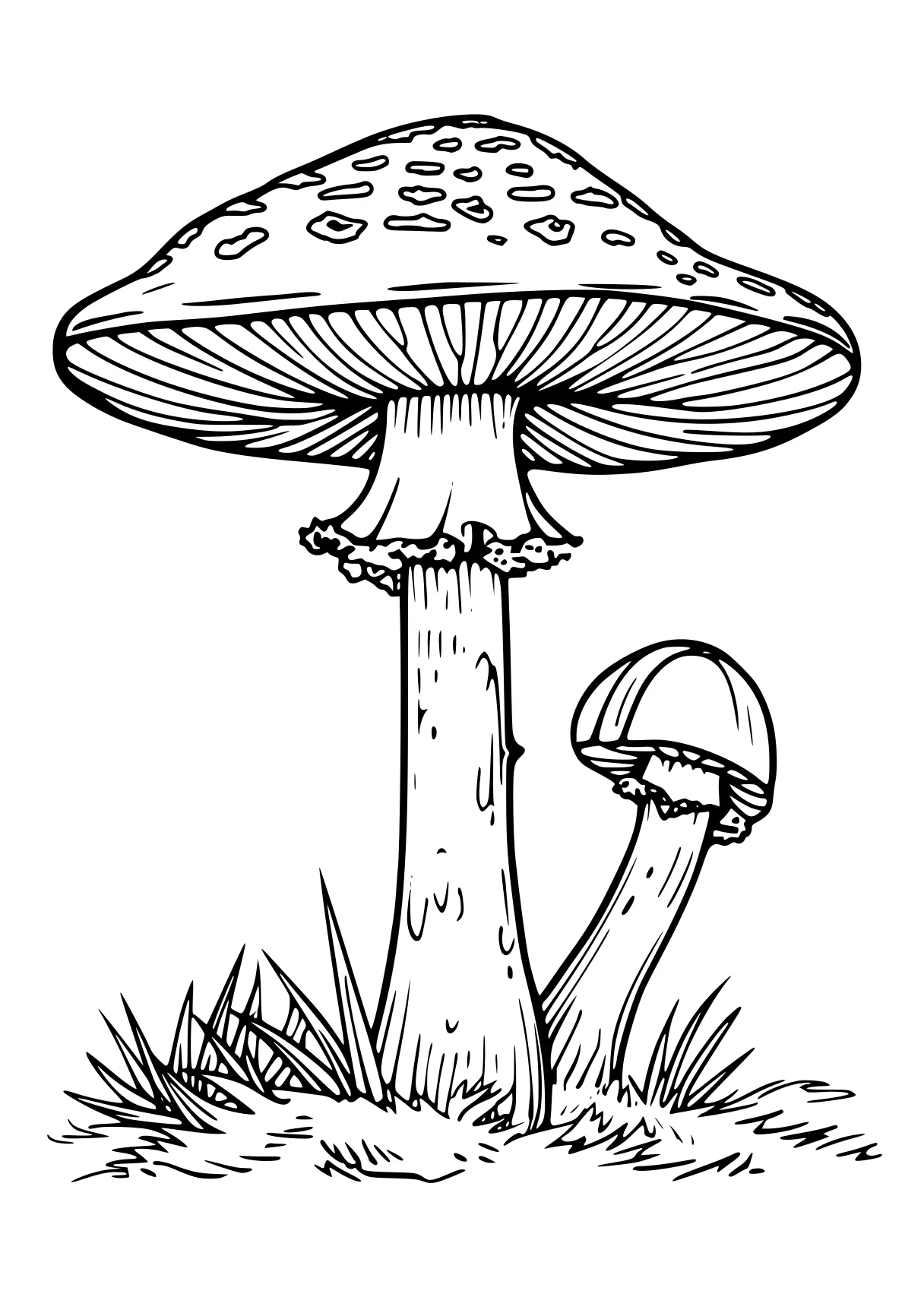 mushroom coloring page mushroom, illustrator, size, free downloads