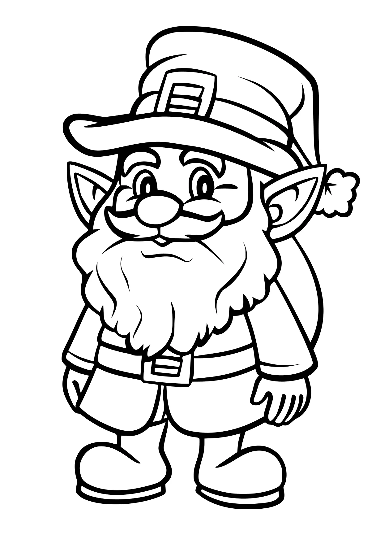 saint patrick's day coloring pages gnome, leprechaun, wizard, claus, elf, free page downloads