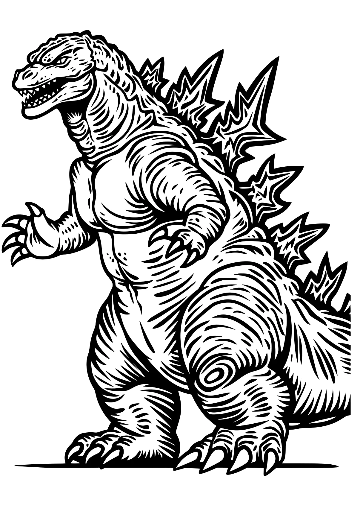 godzilla printable coloring pages godzilla, t-rex, tyrannosaurus, trex, mechagodzilla, free page downloads