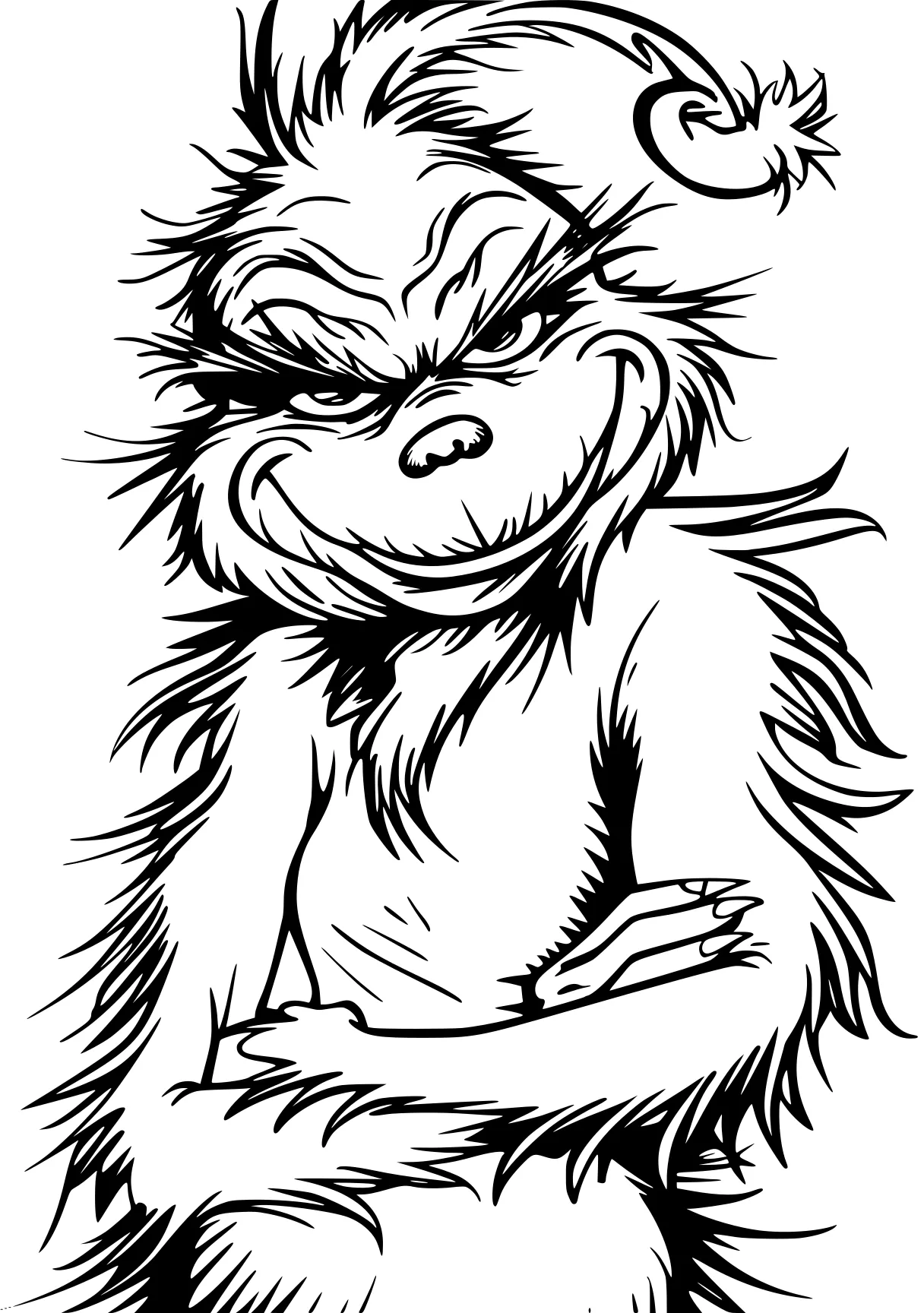 grinch coloring page monkey, grinch, gorilla, kong, troll, free downloads