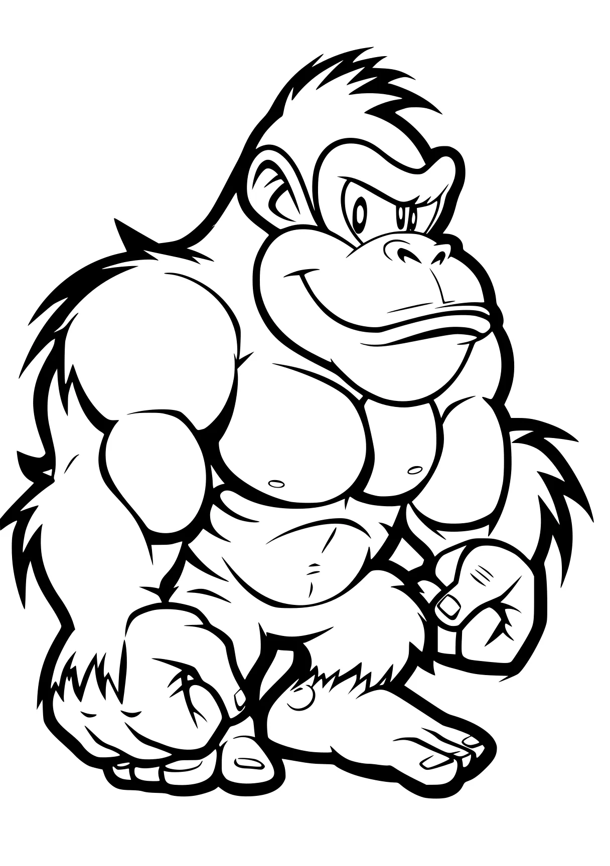 donkey kong coloring pages bowser, kong, gorilla, monkey, knuckles, free page downloads