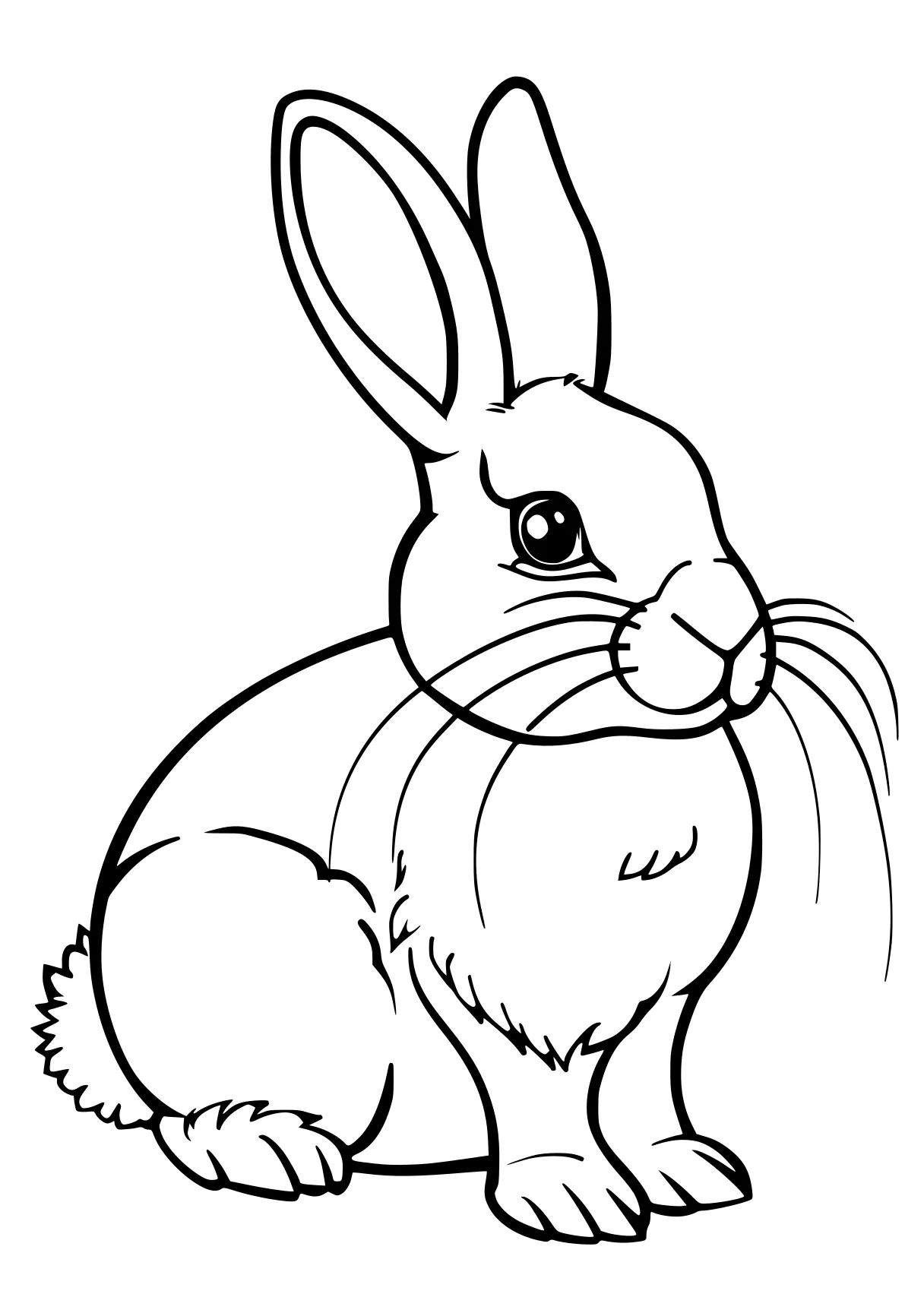 rabbit coloring page rabbit, bunny, carrot, bunzo, illustrator, free downloads