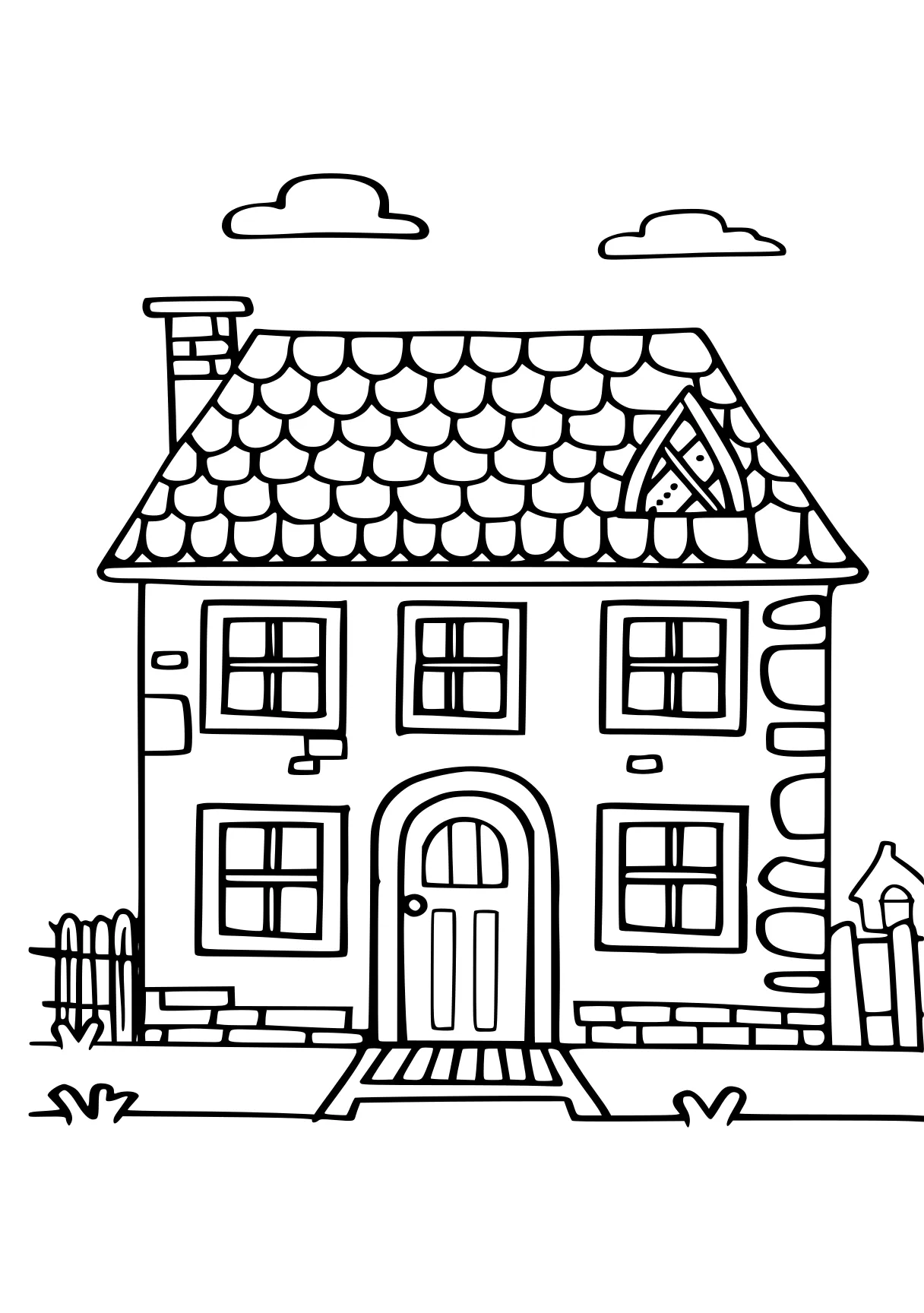 house coloring, house, illustrator, colouring, free page downloads