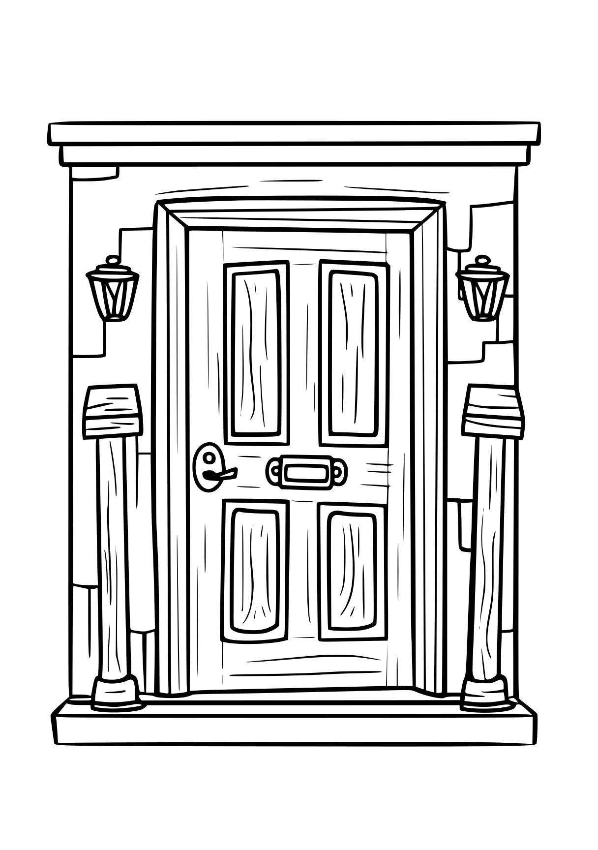 coloring pages roblox doors, pillar, design, free page downloads