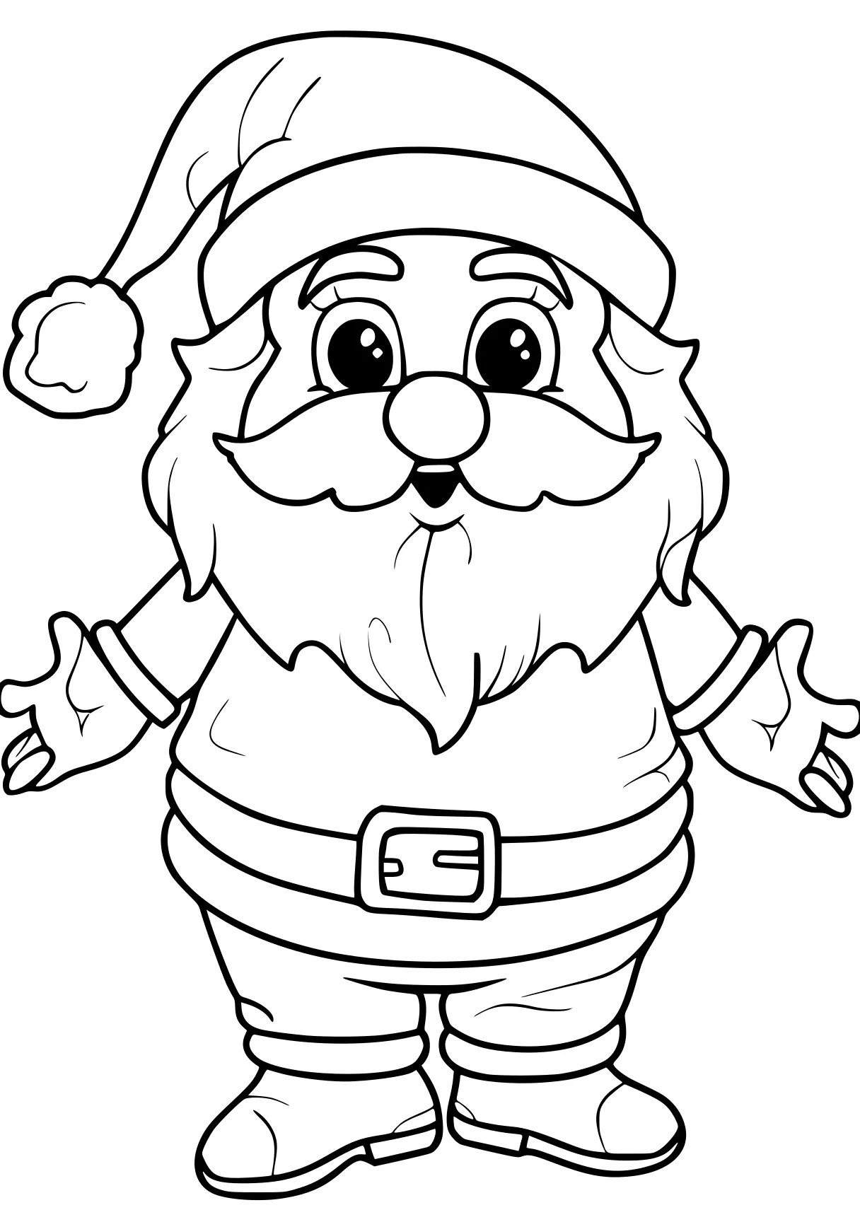 santa coloring pages claus, santa, gnome, elf, rudolph, free page downloads