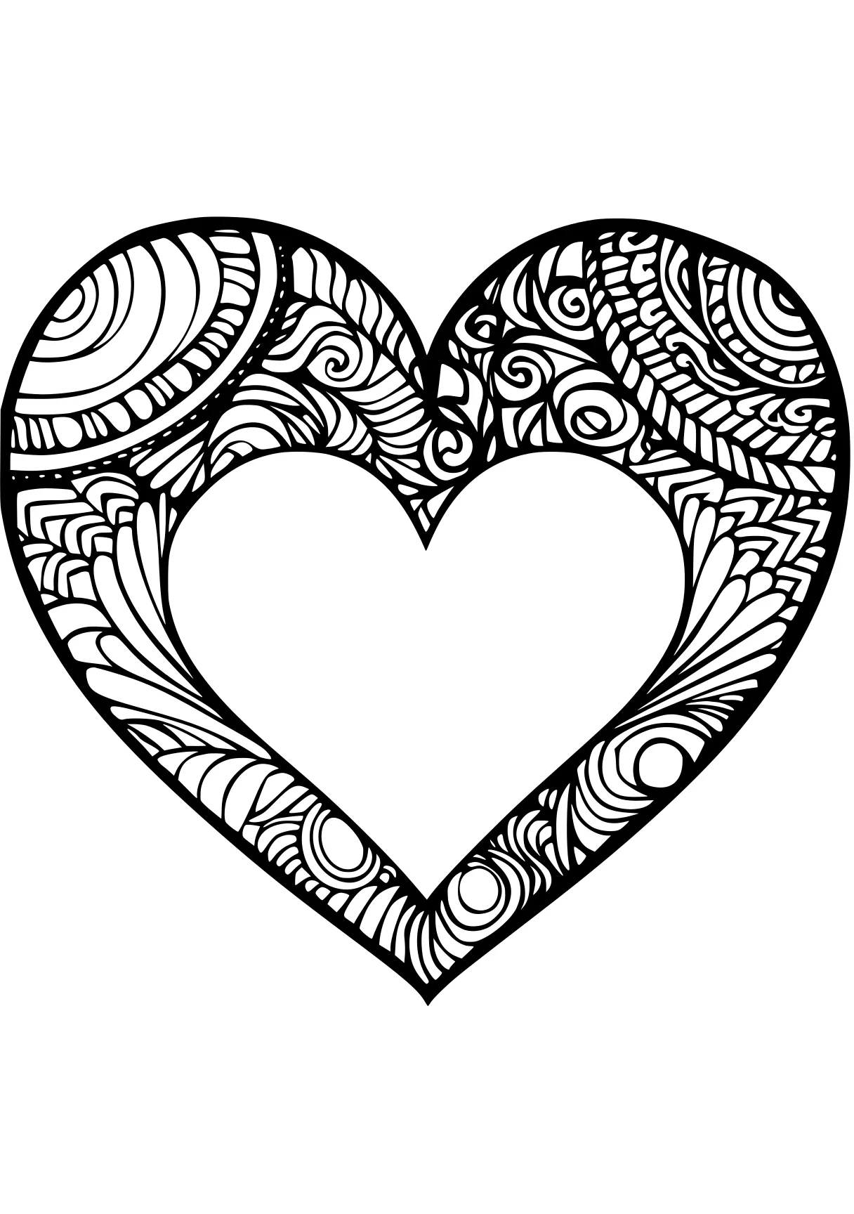 heart coloring pages heart, iheartcraftythings, zentangle, free page downloads