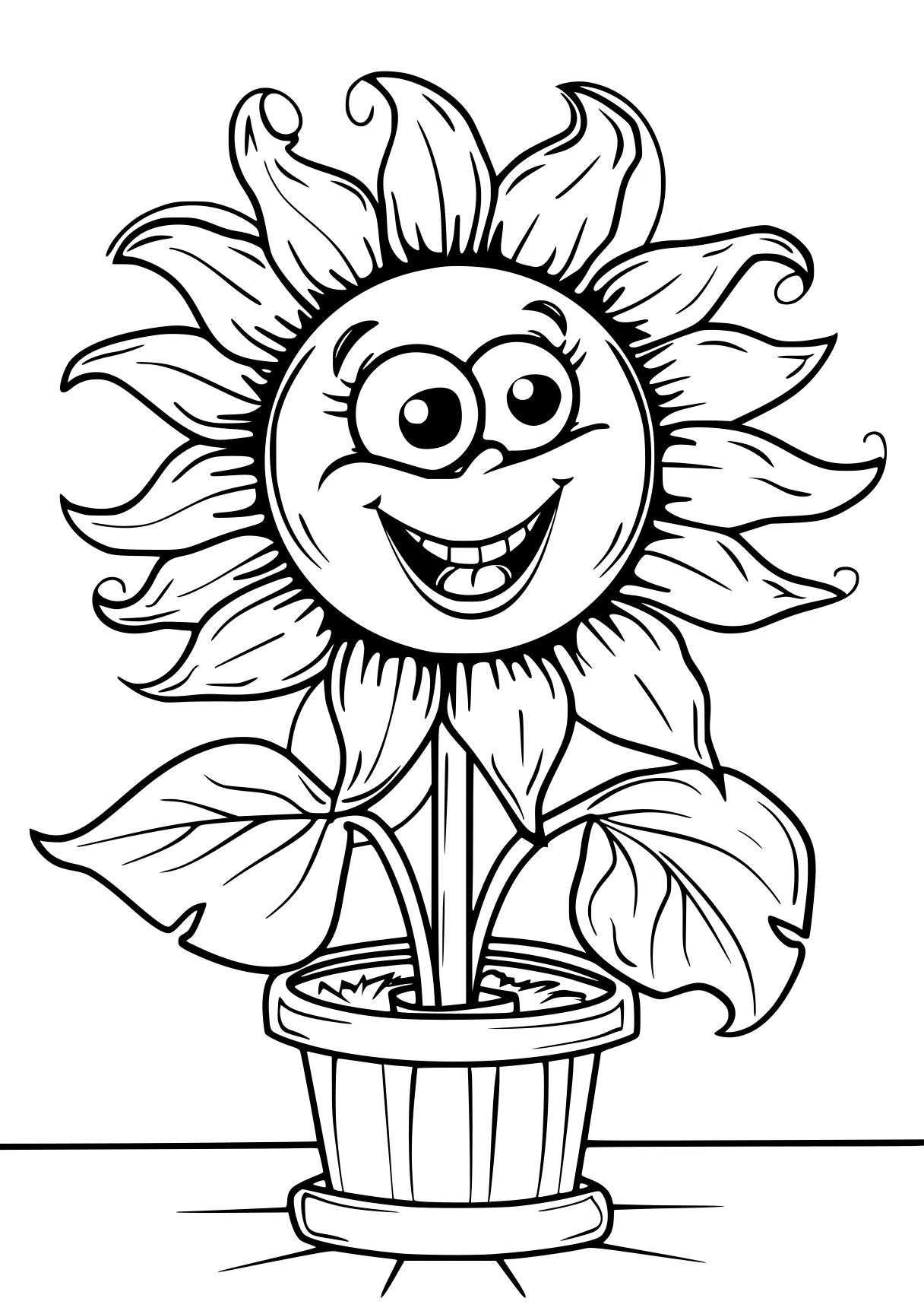 online colouring sunflower, sun, printables, free coloring page downloads