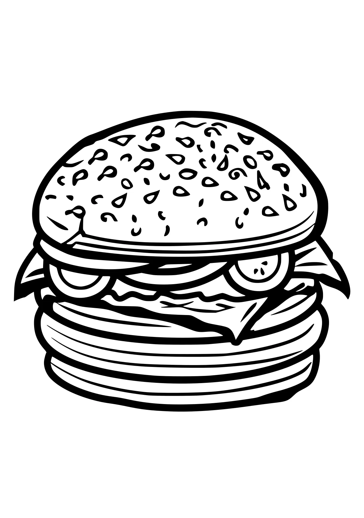 free coloring sheets burger, food, foods, size, illustrator, page downloads