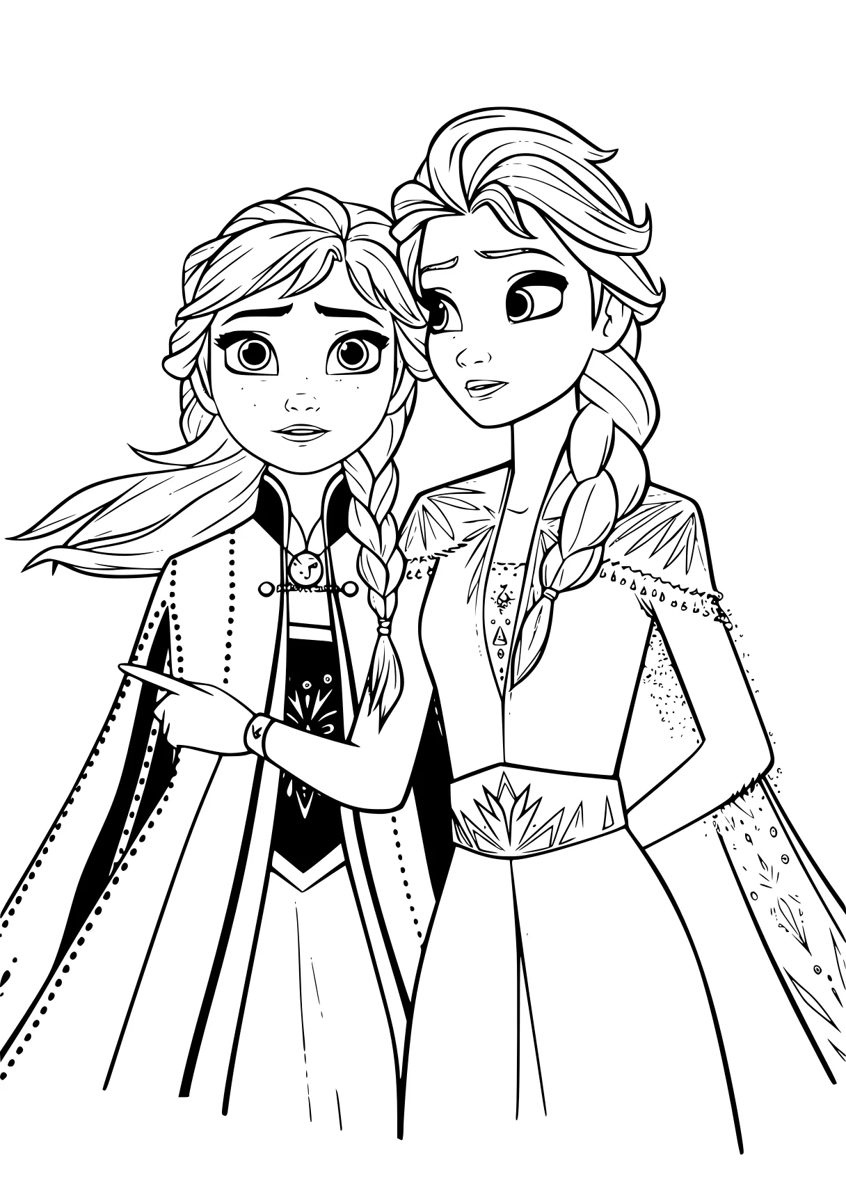 elsa and anna coloring pages frozen, dresses, tangled, descendants, printables, free page downloads