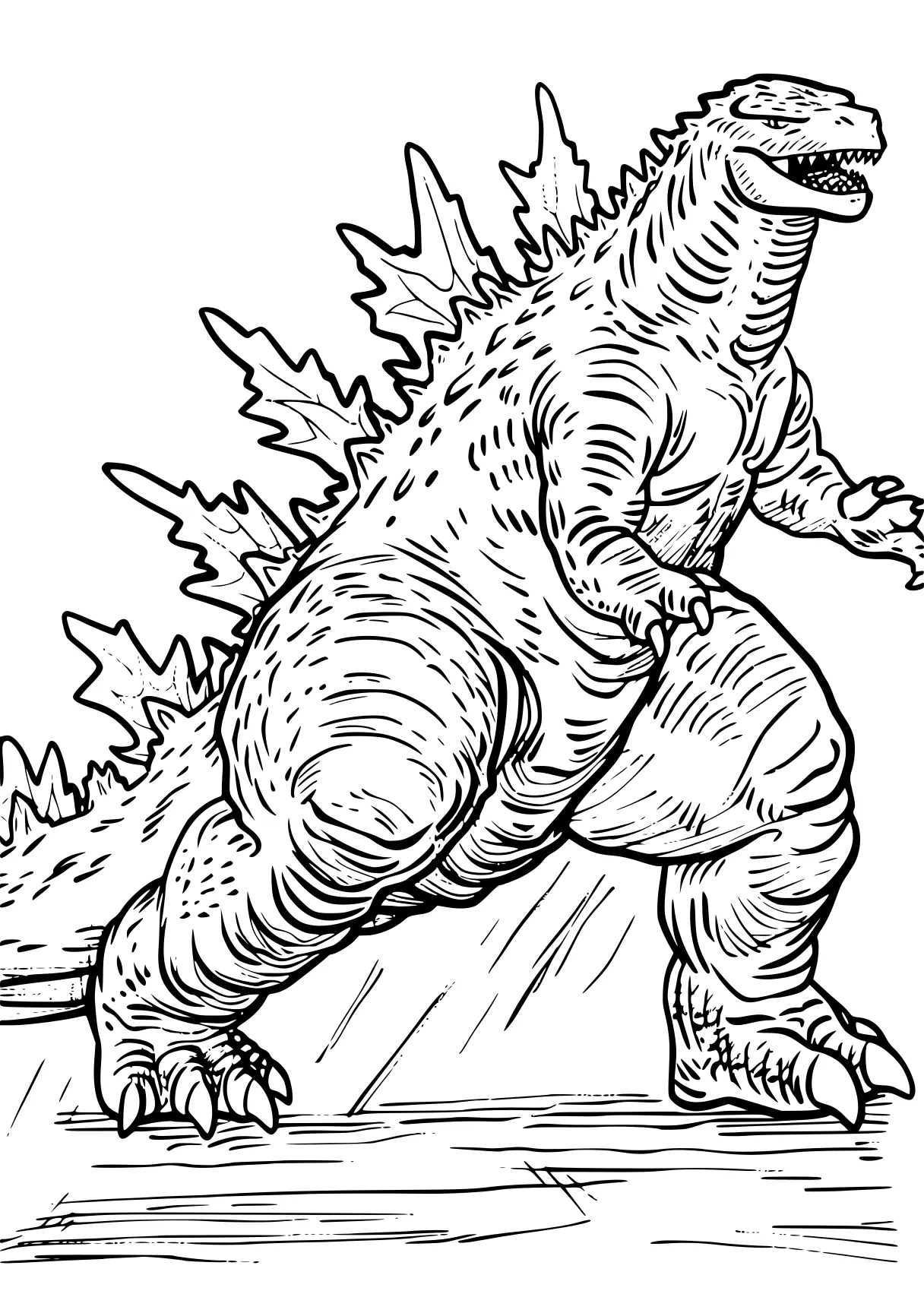 godzilla coloring pages tyrannosaurus, godzilla, t-rex, trex, stegosaurus, free page downloads