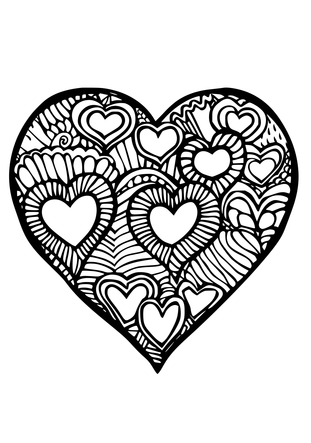 heart coloring pages heart, iheartcraftythings, zentangle, free page downloads