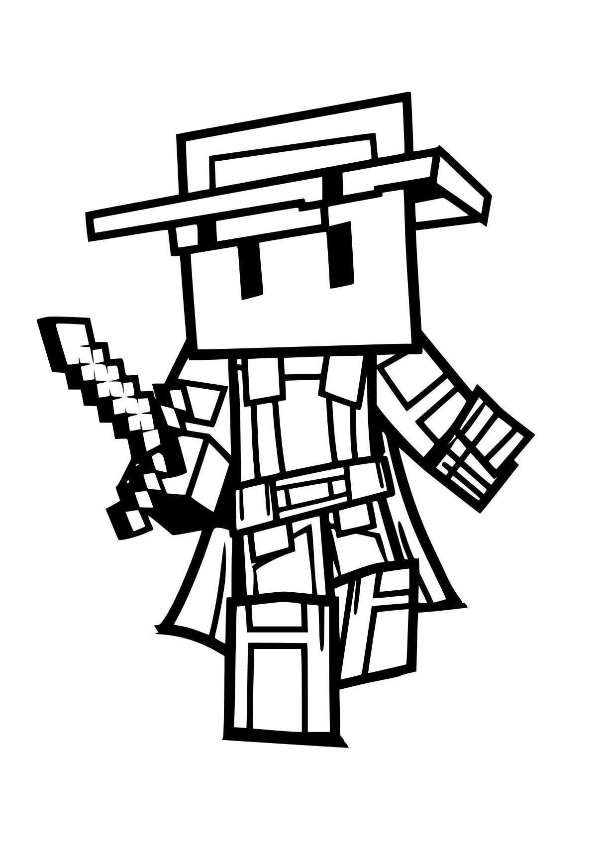 minecraft coloring pages minecraft, scarecrow, fazbear, zomboss, ender, free page downloads