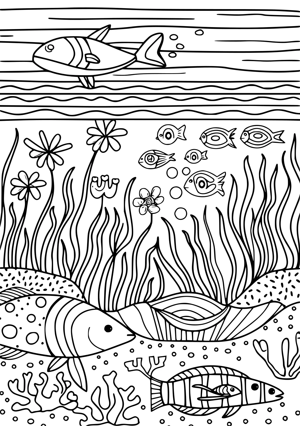 ocean coloring pages, zentangle, colouring, coral, free page downloads