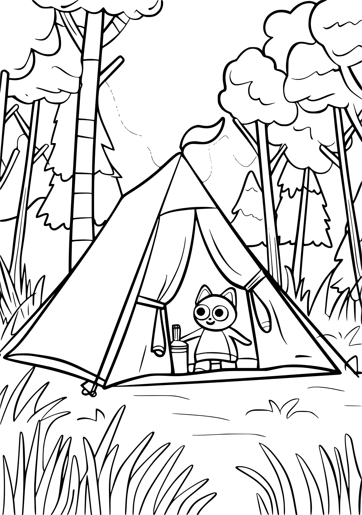 camping coloring pages camping, adventure, forest, free page downloads