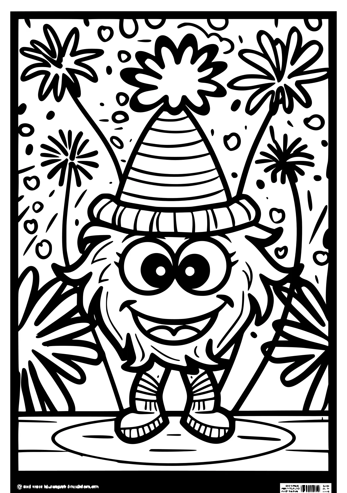 new years coloring pages gnome, wizard, humpty, free page downloads