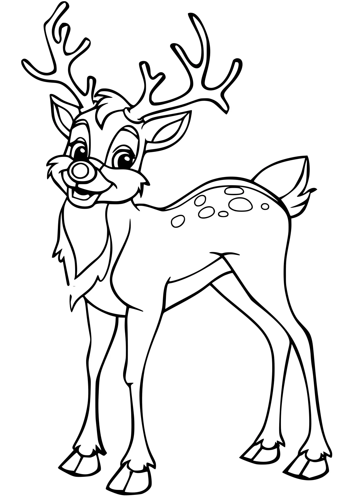 rudolph the red nosed reindeer coloring pages deer, rudolph, reindeer, bambi, free page downloads