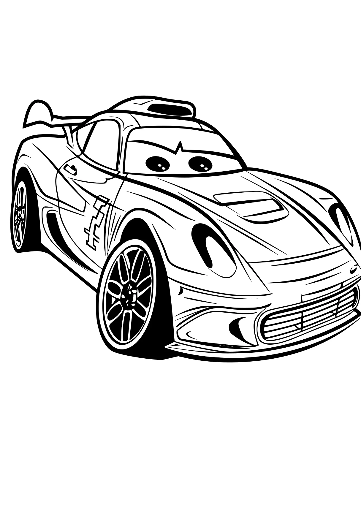 race car coloring page car, cars, corvette, robocar, vehicle, free downloads