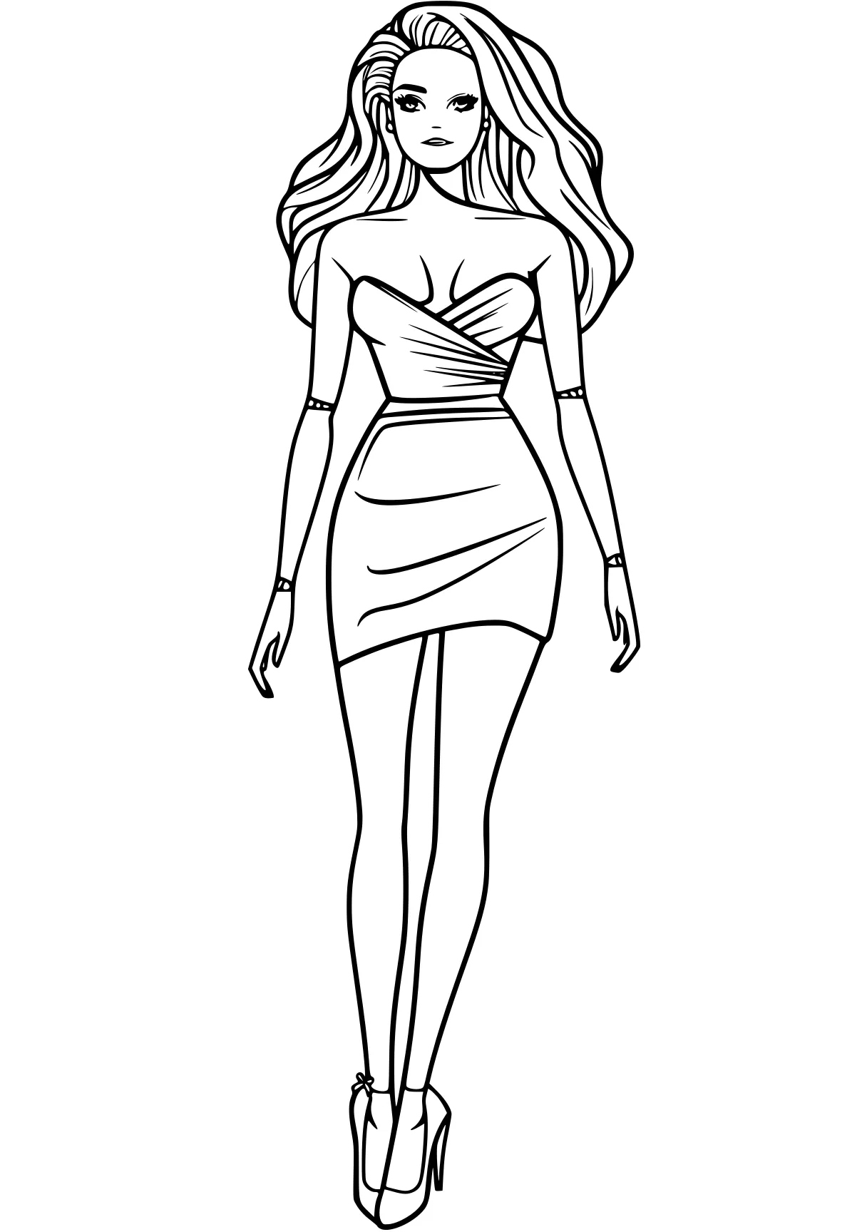 barbie doll coloring pages, illustrator, girl, winx, free page downloads