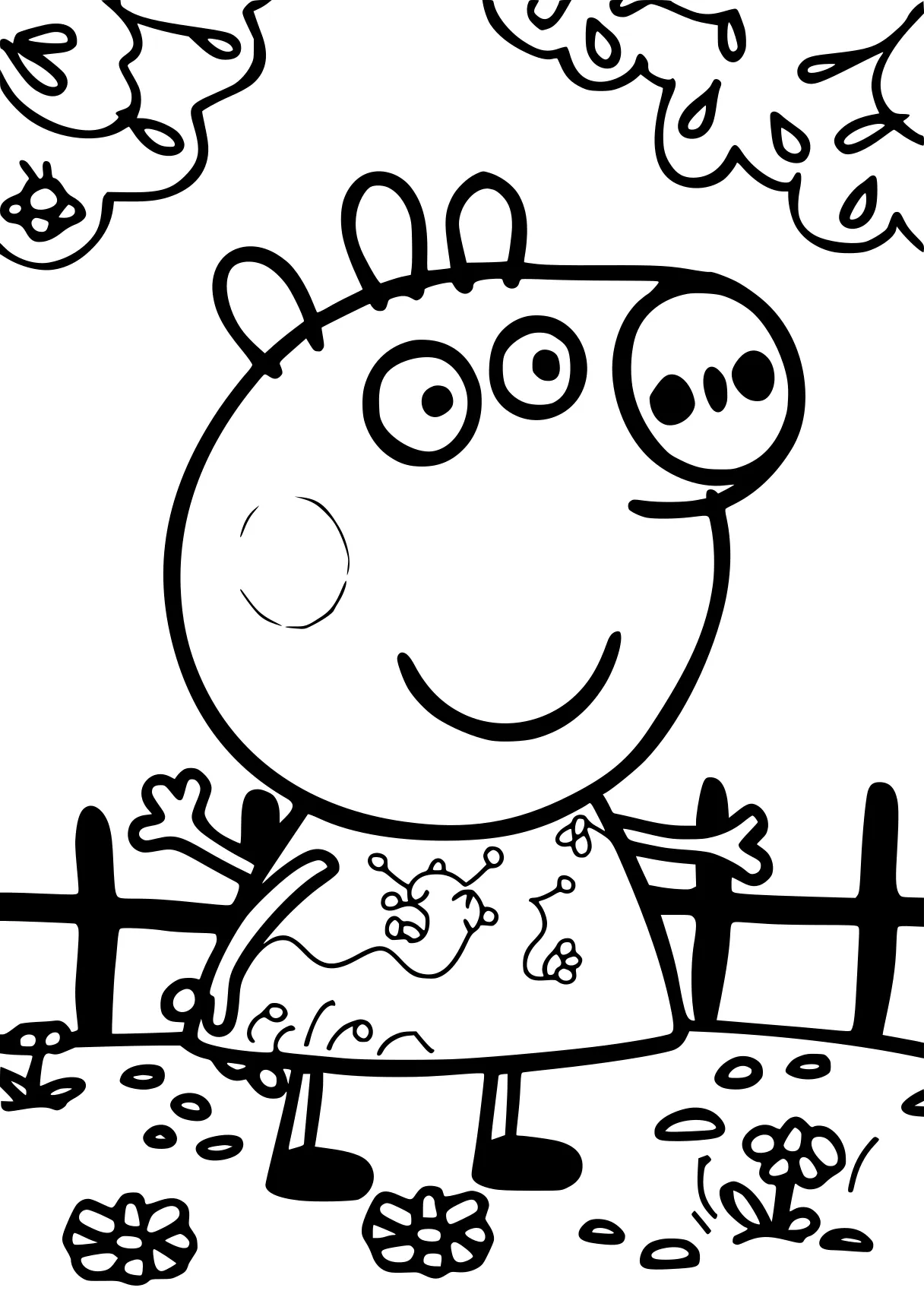 peppa coloring page peppa, oddbods, pinkfong, free downloads